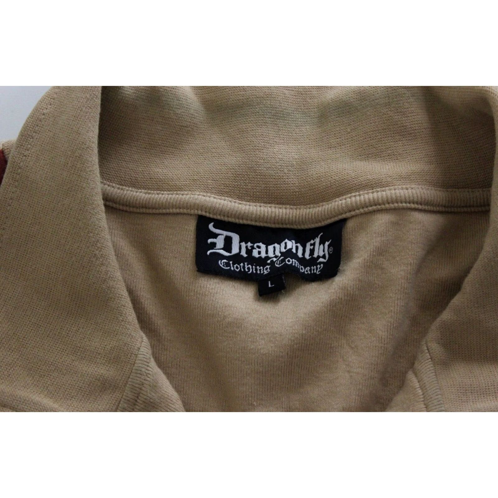 Vintage Dragonfly Track SWEATER Large L Mock Zippered Back Panel Mens Size US L / EU 52-54 / 3 - 4 Thumbnail