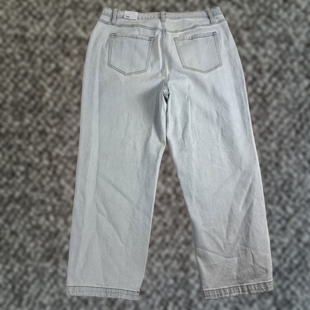 Vintage Lane Bryant Jeans Women 16 Mid Rise Straight Ankle Light Wash Blue signature Fit Denim Pants Size 38" / US 16 / IT 52 - 1 Thumbnail