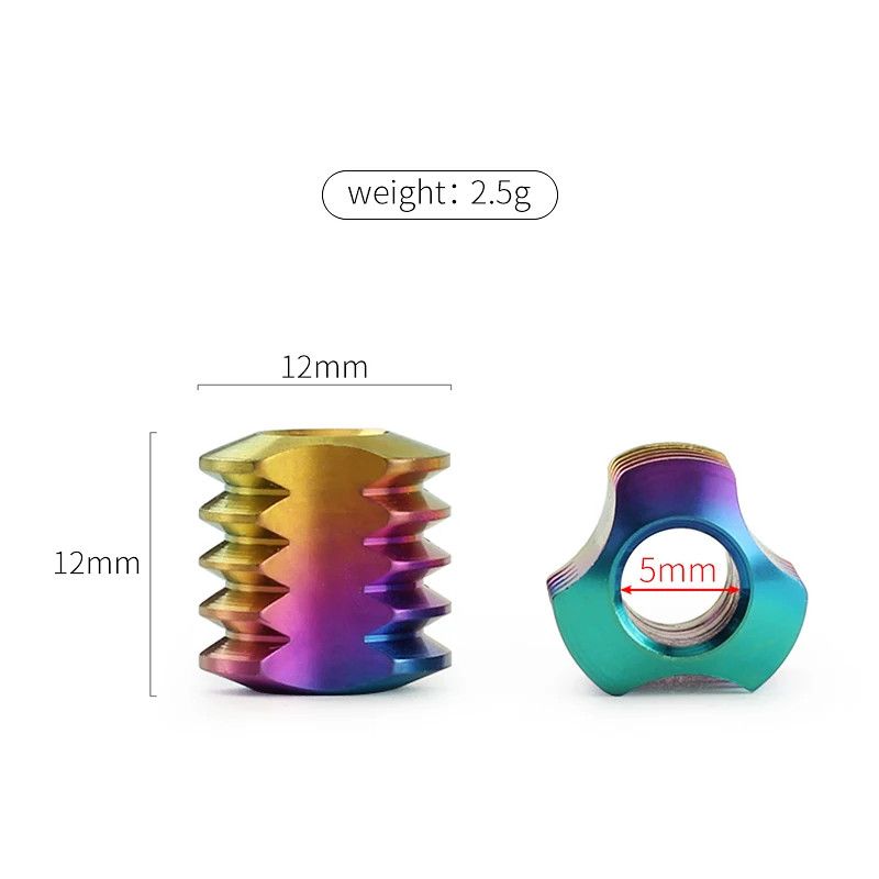 Handmade Colorful Titanium Knife Beads Paracord Bead Zipper Umbrella Size ONE SIZE - 6 Thumbnail
