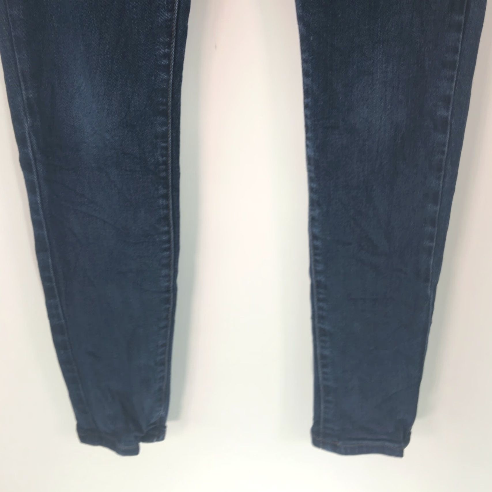 Vintage Liverpool Jeans Skinny Blue Denim Flat Front Petite OP Womens 27in Inseam Casual Stretch 5-Pocket Jeans Size 25" / US 0 / IT 36 - 4 Thumbnail