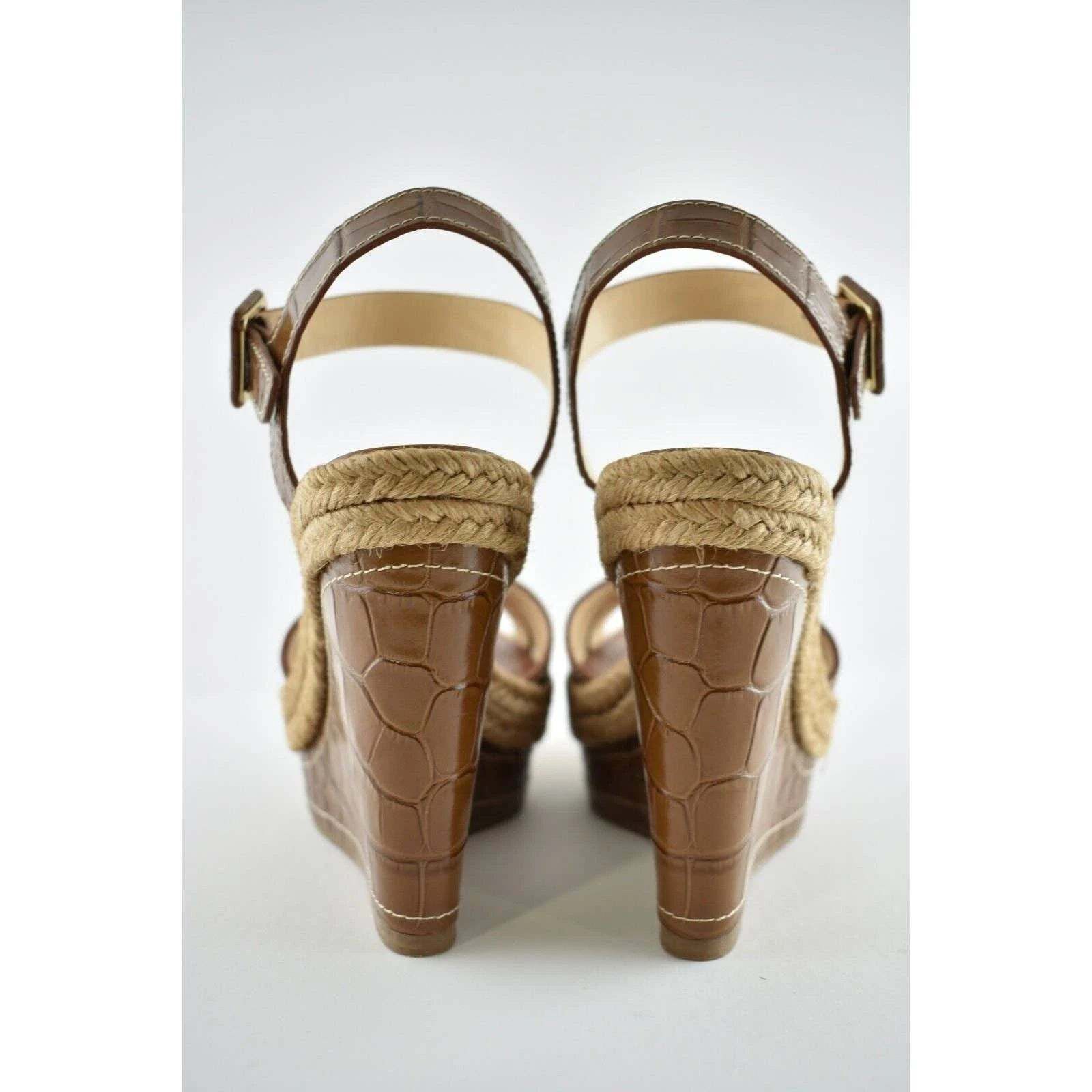 Christian Louboutin Almerio 120 Croc Brown Platform Wedge Sandal Heel Pump 41 Size US 11 / IT 41 - 11 Thumbnail