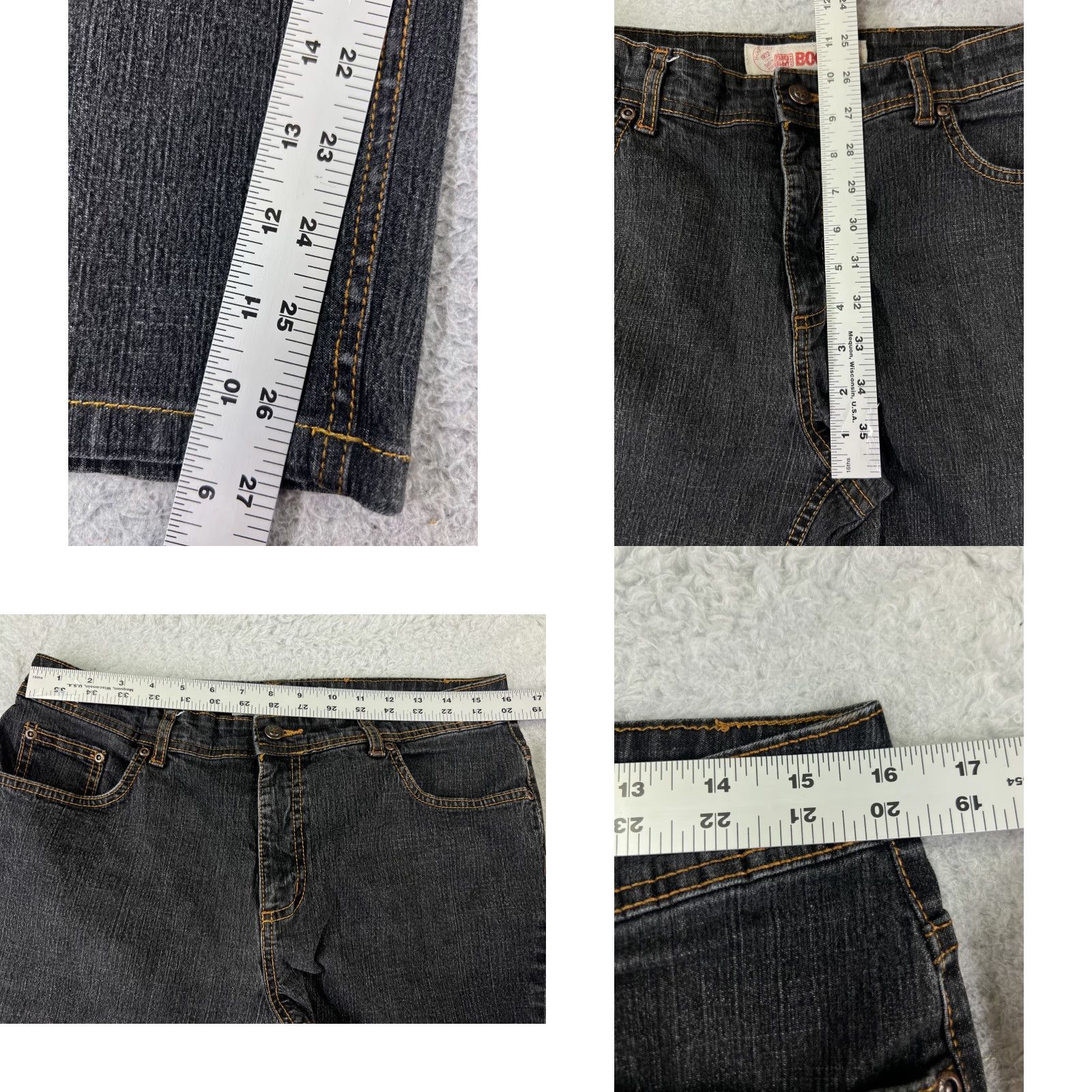 Faded Glory Faded Glory Jeans Womens Black Denim Bootcut Stretch Mid Rise 31x27 Jeans Size 24" / US 00 / IT 34 - 8 Thumbnail