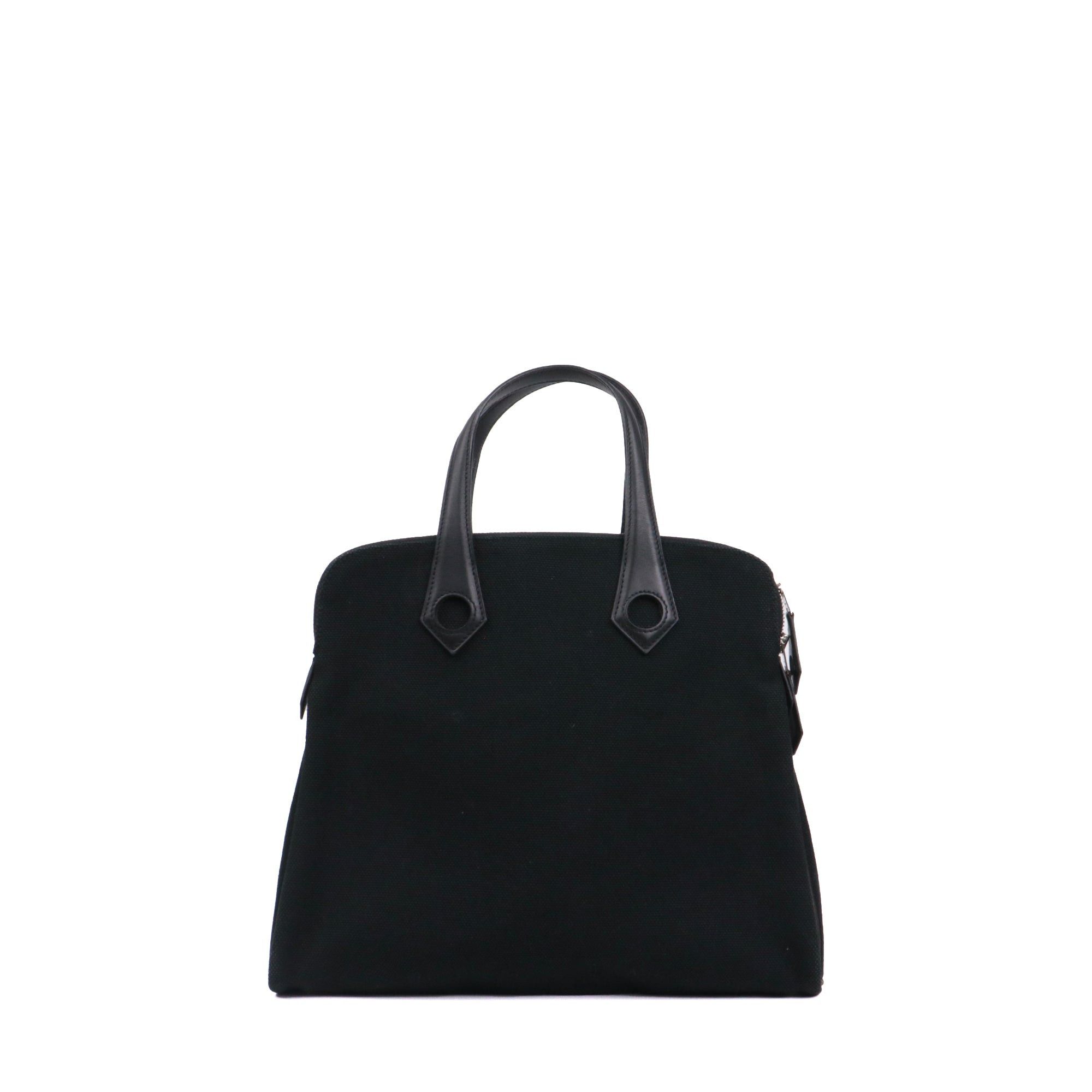 Hermes HERMÈS - Ibu Hermès handbag in black canvas Size ONE SIZE - 1 Thumbnail