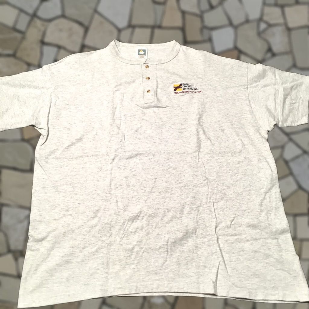 Vintage VINTAGE Cotton Deluxe T-Shirt 2XL gray United States 1/4 Button Up Henley Mens Size US XXL / EU 58 / 5 - 1 Thumbnail