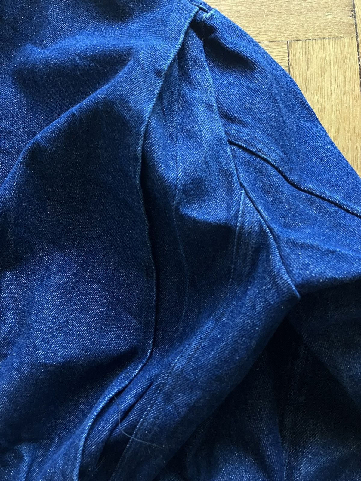 Vintage 1970s Italian navy denim workwear jackeg Size US XL / EU 56 / 4 - 8 Thumbnail