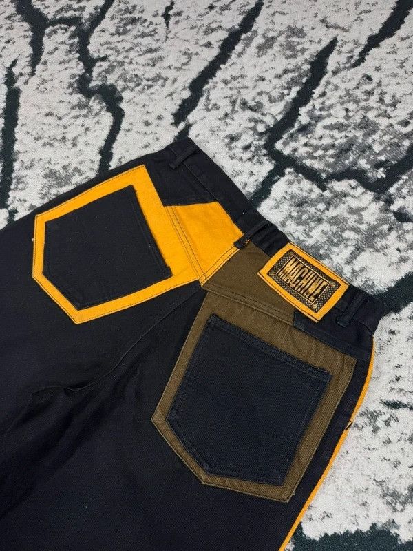Other Vintage jeans pants Machine black yellow wide 30 34 Size US 30 / EU 46 - 6 Thumbnail