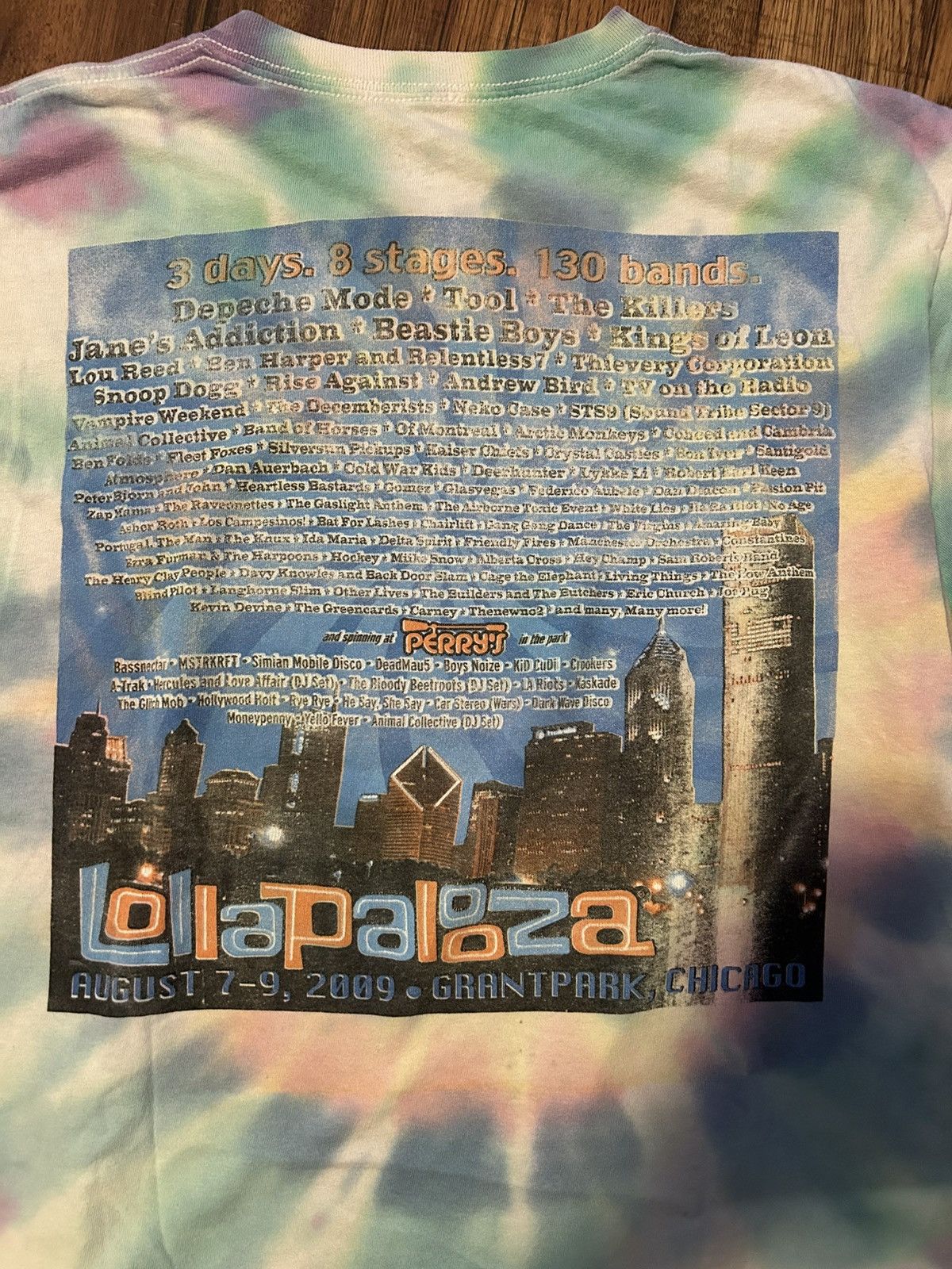Band Tees y2k Lollapalooza 2009 Music Festival Band Concert T Shirt Size US L / EU 52-54 / 3 - 4 Thumbnail