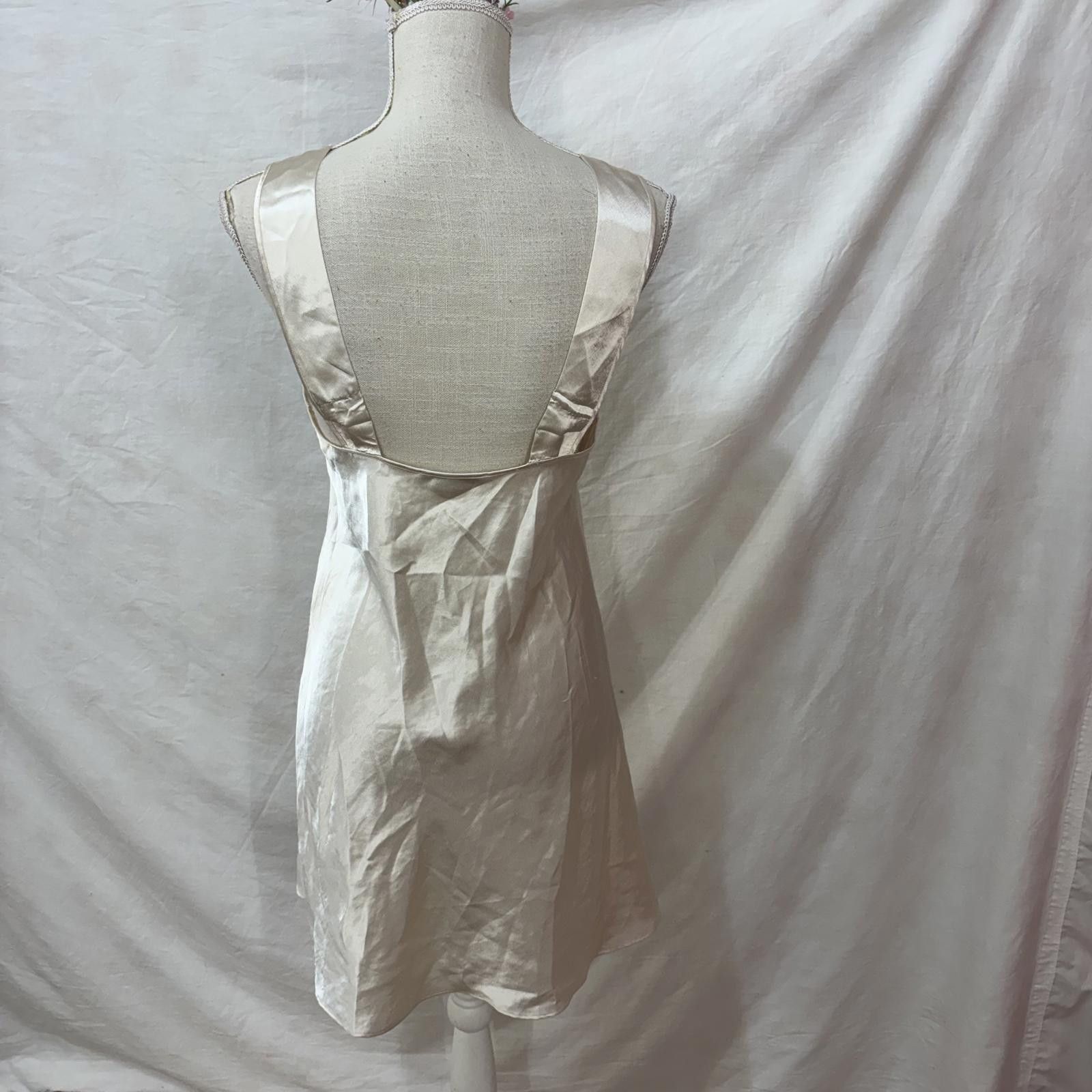 Other Vtg 90s satin lace embroidered floral lingerie gown Size ONE SIZE - 4 Thumbnail