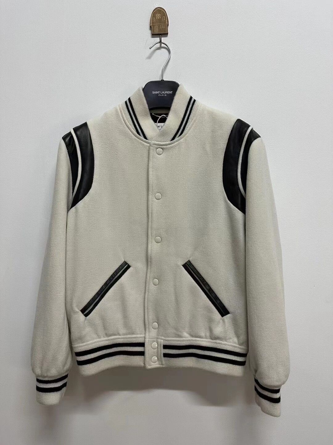 Saint Laurent Paris saint laurent black and white baseball jacket Size US L / EU 52-54 / 3 - 1 Thumbnail