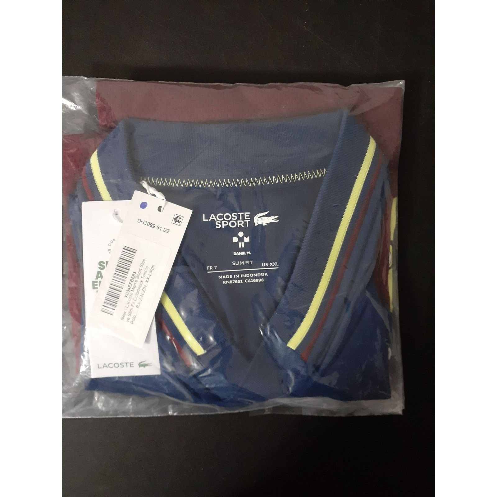 Lacoste Lacoste Men's Short Sleeve Slim Fit Tennis Polo 2XL Size US XXL / EU 58 / 5 - 2 Thumbnail