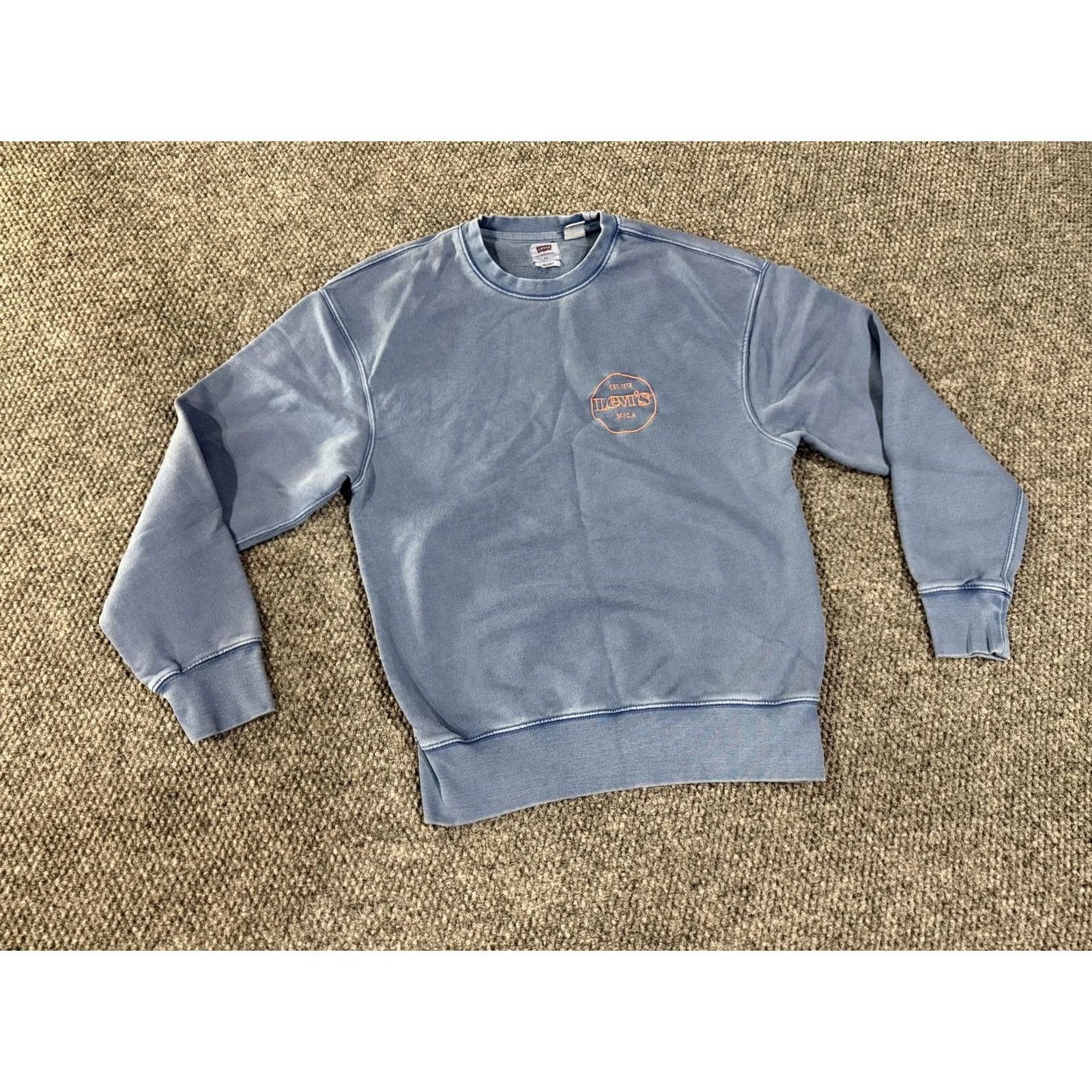Levi's Levi's Sweatshirt Mens XS Blue Crewneck Pullover Logo Graphic Cotton Relaxed Size US XS / EU 42 / 0 - 2 Thumbnail