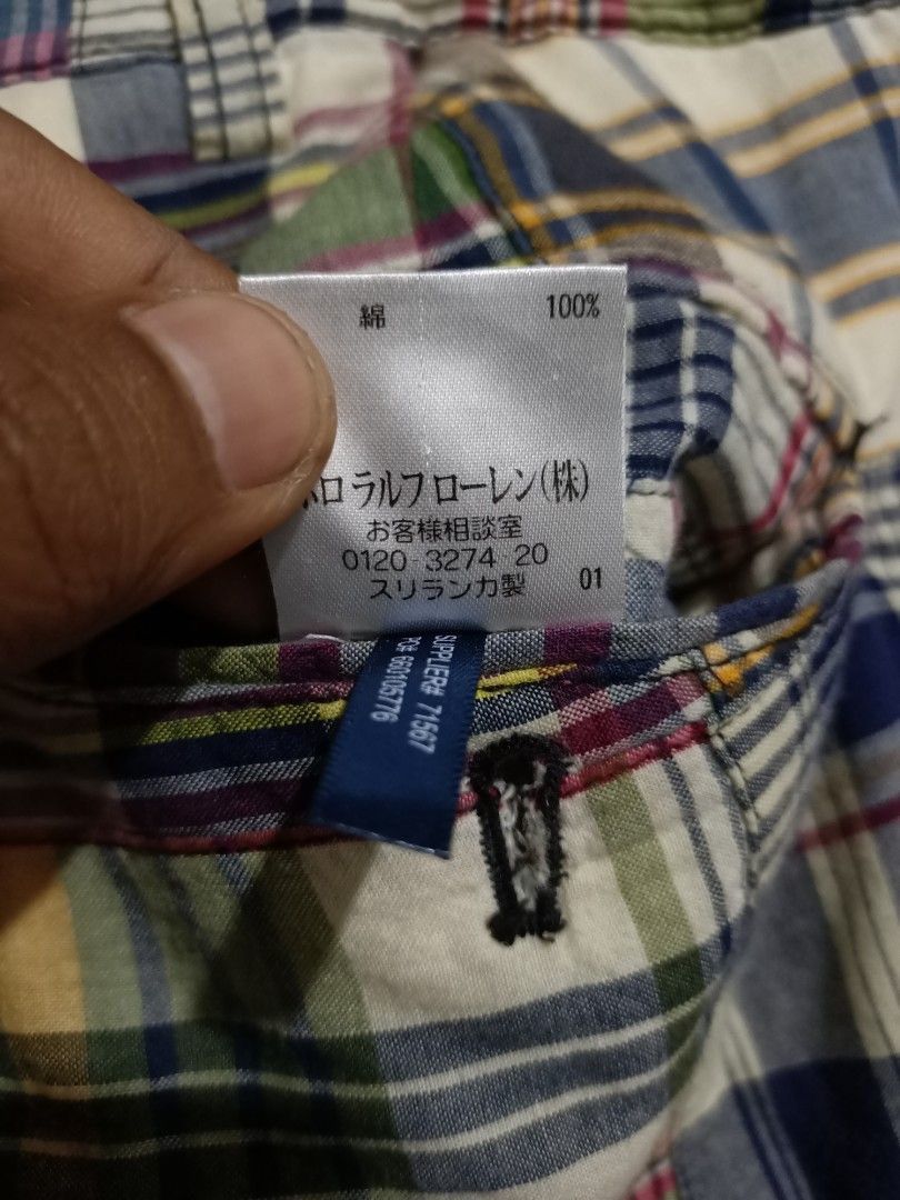 Polo Ralph Lauren Vintage Polo Ralph Lauren Madras Patchwork Shorts Size US 38 / EU 54 - 7 Thumbnail