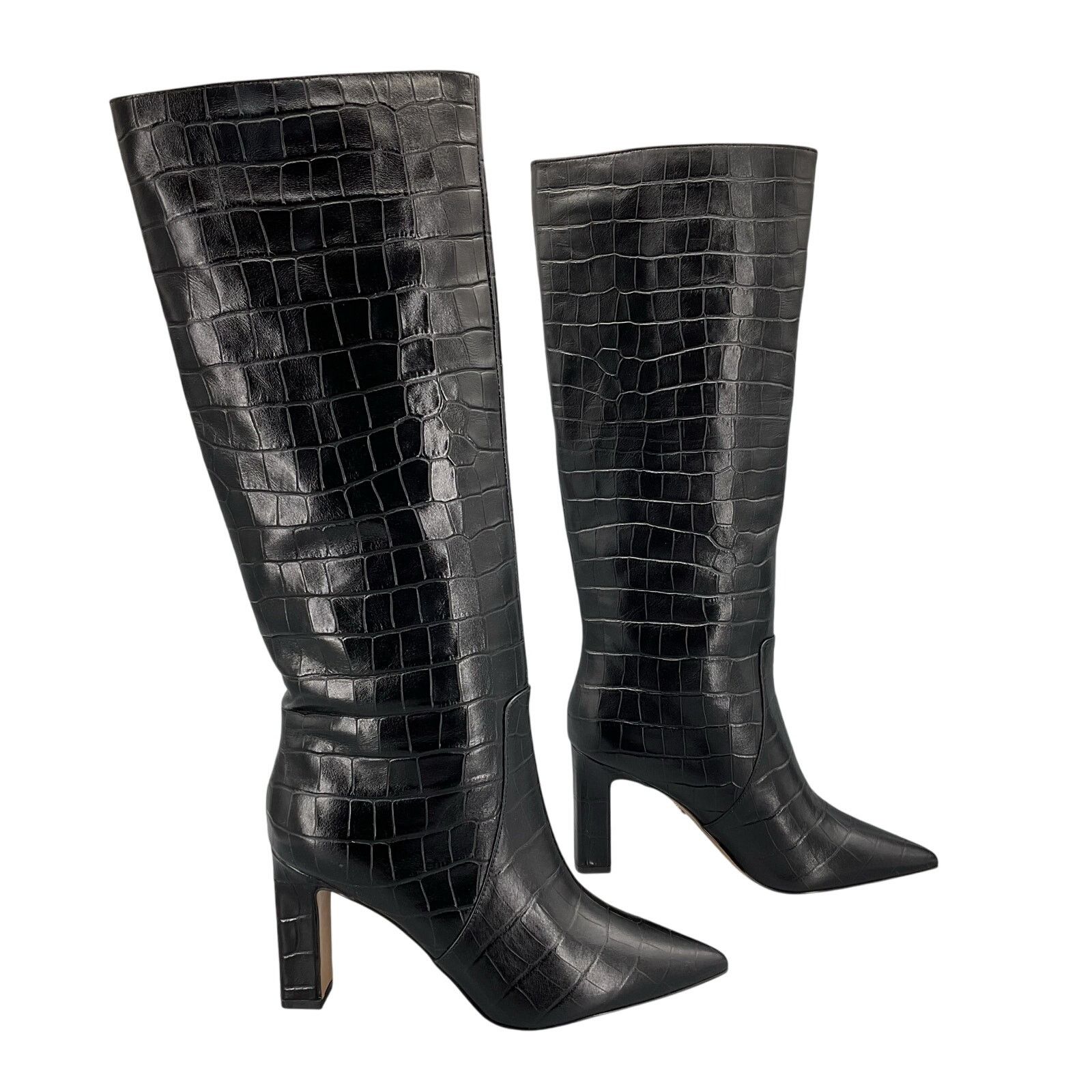 Aldo Aldo Women’s Cadigoder Croc Knee High Boots Black Size 7M Size US 7 / IT 37 - 1 Thumbnail