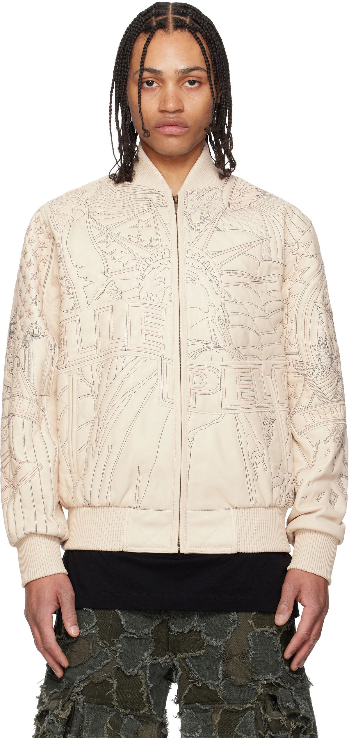 Who Decides War o1h1sh10525 Pelle Pelle Monument Jacket in Light Beige Size US XL / EU 56 / 4 - 4 Thumbnail