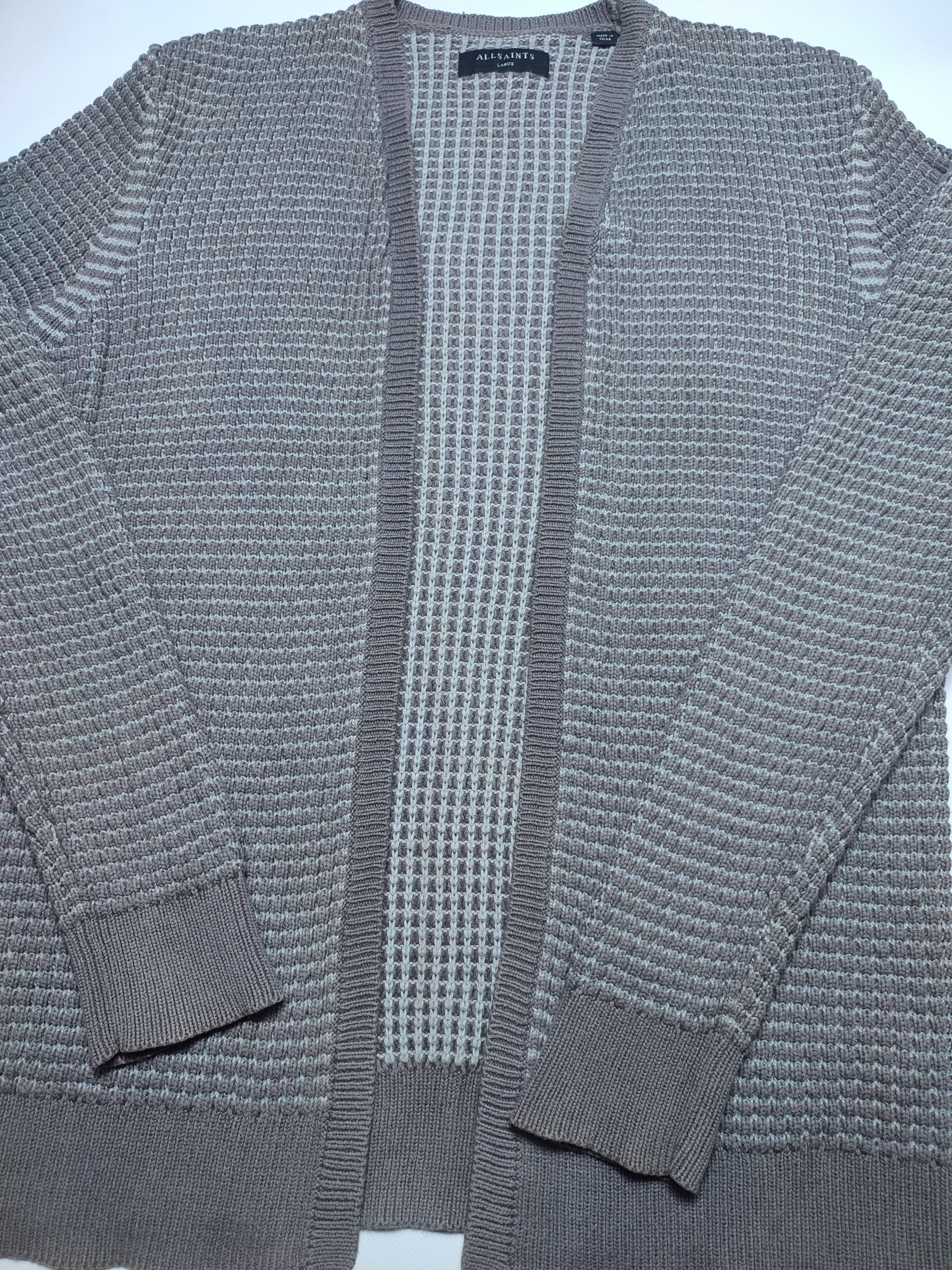 Allsaints Allsaints Eydon Open Waffle Heavy Cardigan Size US L / EU 52-54 / 3 - 10 Thumbnail