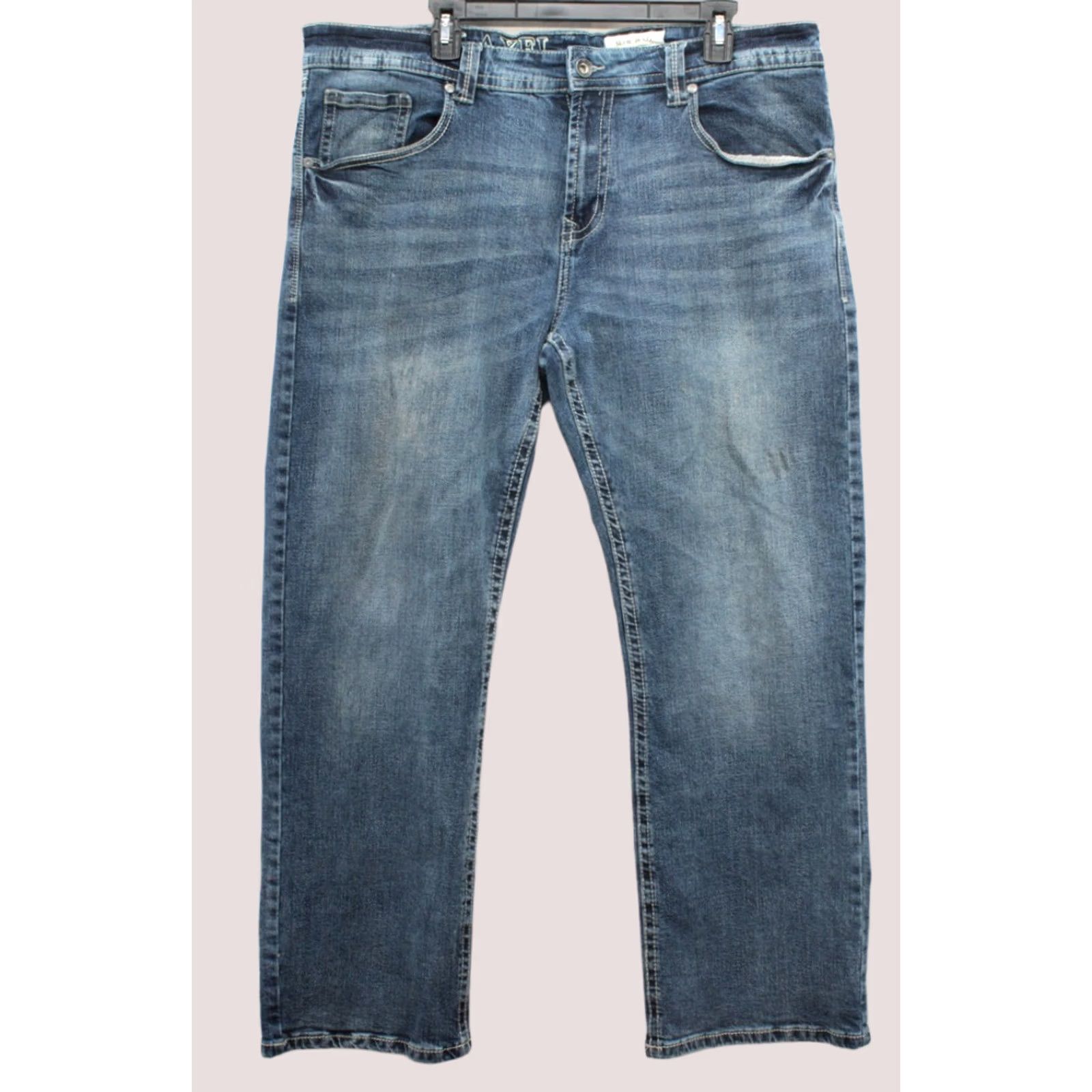 Vintage TK Axel Slim Bootcut Jeans Mens 40x31 Blue Denim Cotton Blend Embroidered Size US 40 / EU 56 - 1 Thumbnail