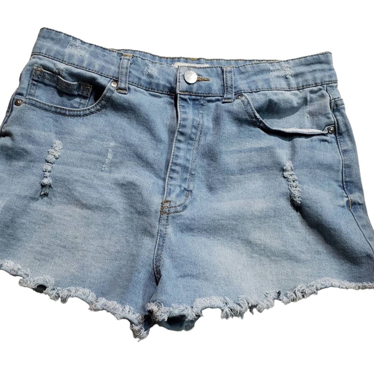 Forever 21 Forever 21 Shorts Womens 29 Distressed Hot Pants Booty Blue Size 29" - 1 Thumbnail