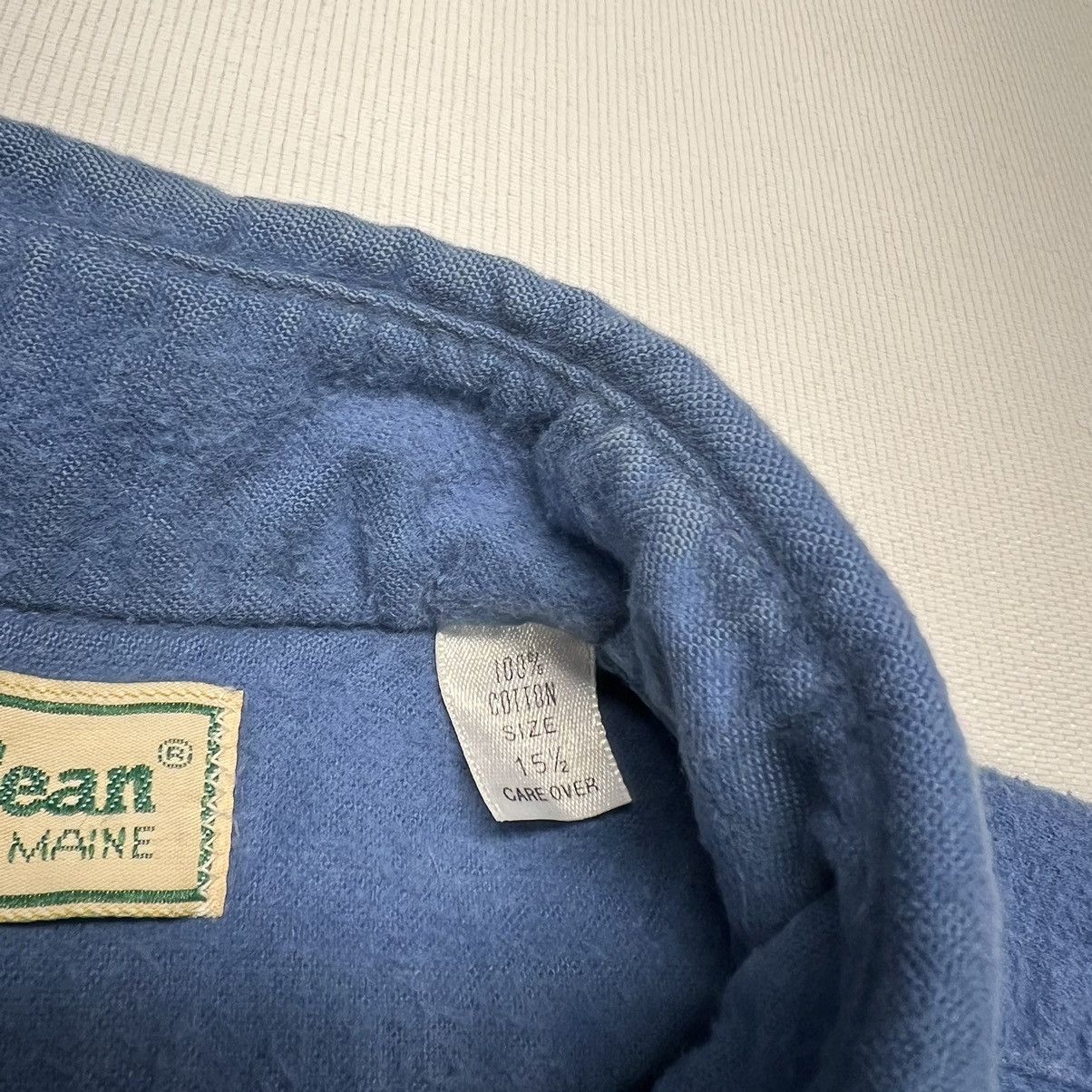 L.L. Bean × Vintage VTG LL Bean Flannel Shirt Blue Chamois Cloth Button Up Retro Size US M / EU 48-50 / 2 - 6 Thumbnail