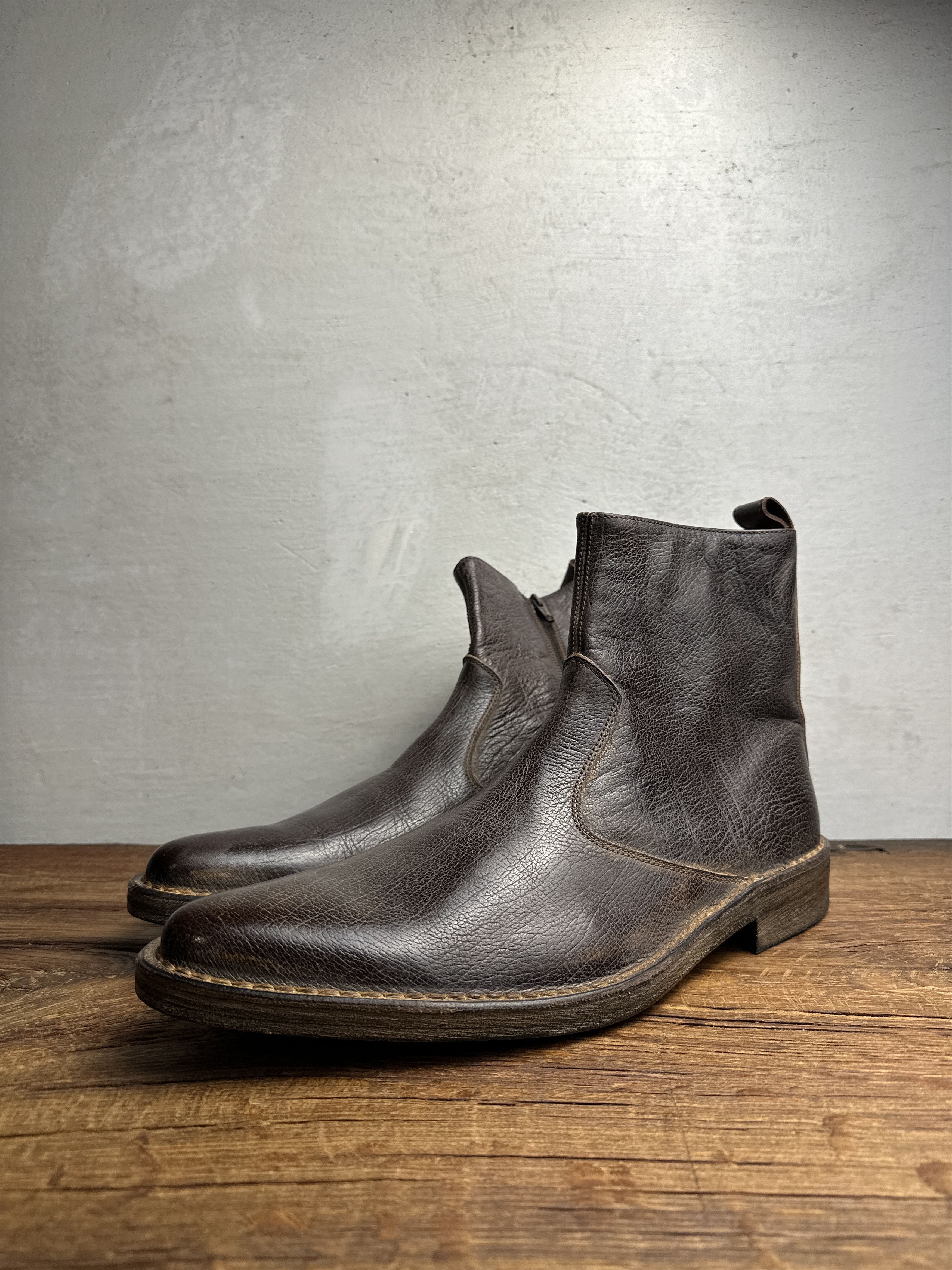 MoMA Moma Leather Ankle Western Boots Size US 12 / EU 45 - 1 Thumbnail