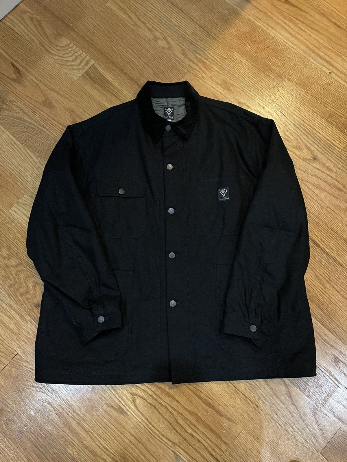 South2 West8 Coverall Jacket - Black Canvas Size US L / EU 52-54 / 3 - 1 Thumbnail