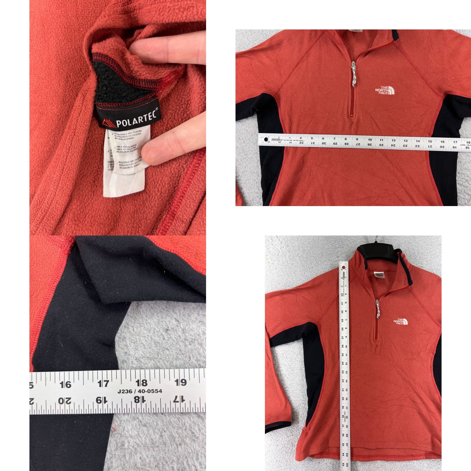 The North Face The North Face Women Sweatshirt Pullover Mock Neck 1/4 Zip Red Polyester Fleece Size M Size M / US 6-8 / IT 42-44 - 8 Thumbnail