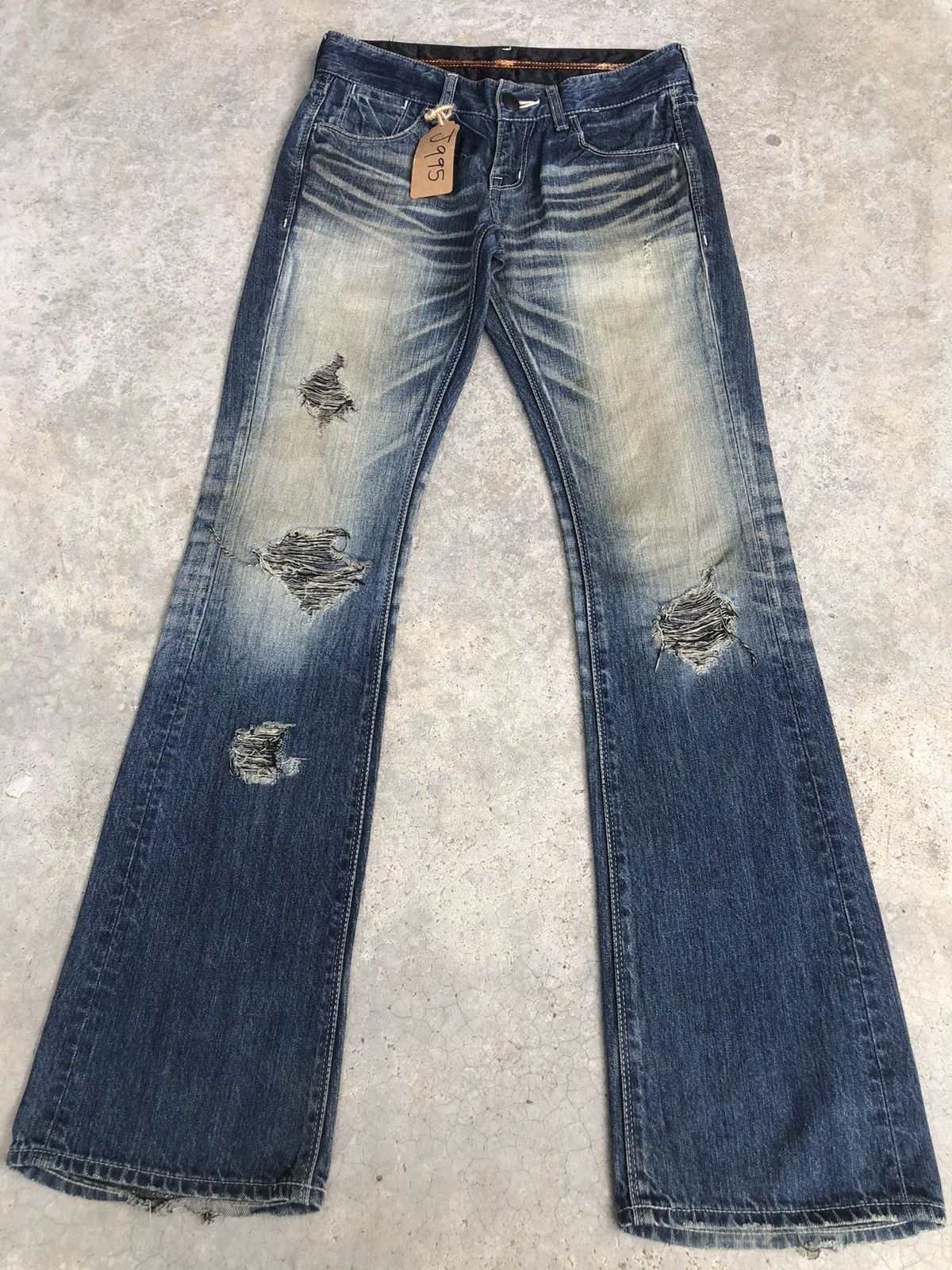 パンツ \"MURDER LICENSE\" WrinkleDustyFlaredDenim MURDER LICENSE WrinkleDustyFlaredDenim