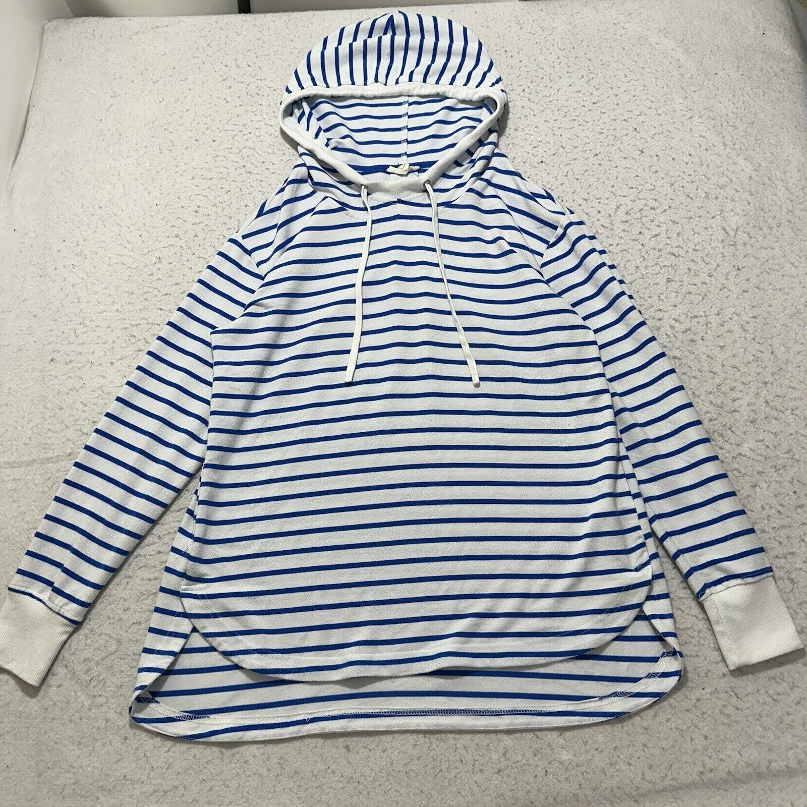 Other Jane and Delancey Small Blue White Striped Hoodie Sweatshirt Size S / US 4 / IT 40 - 1 Thumbnail
