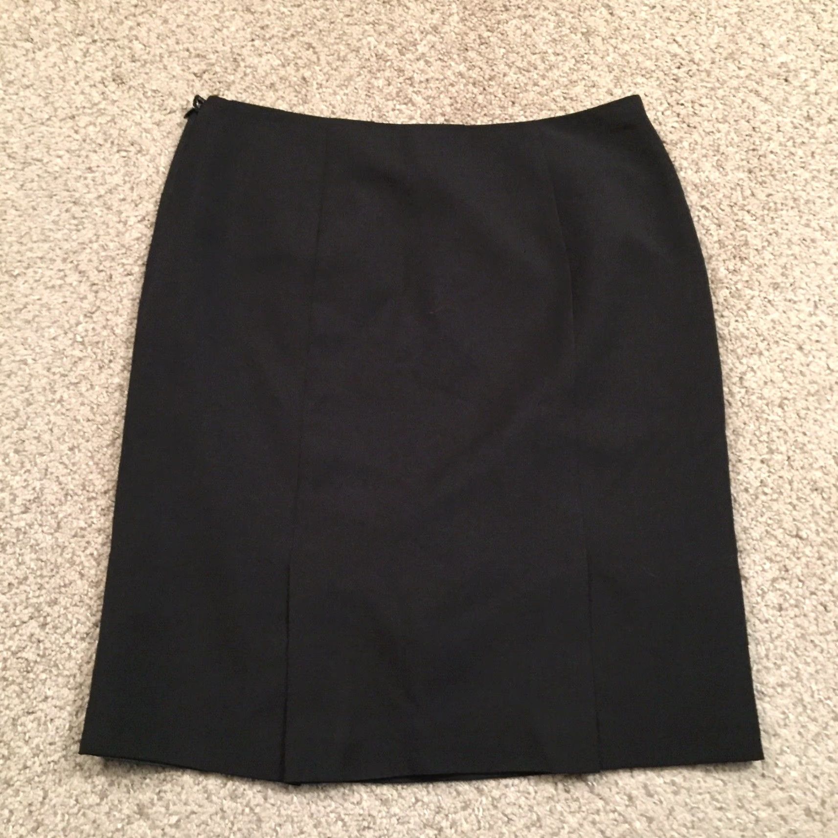 Evan Picone Evan Picone Skirt Size 6 Knee Length Lined Slit Black Pencil Size 28" / US 6 / IT 42 - 6 Thumbnail