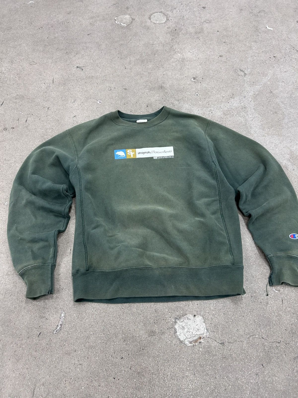 Stray Rats Stray Rats x Champions “forever&ever” crewneck Size US M / EU 48-50 / 2 - 2 Thumbnail