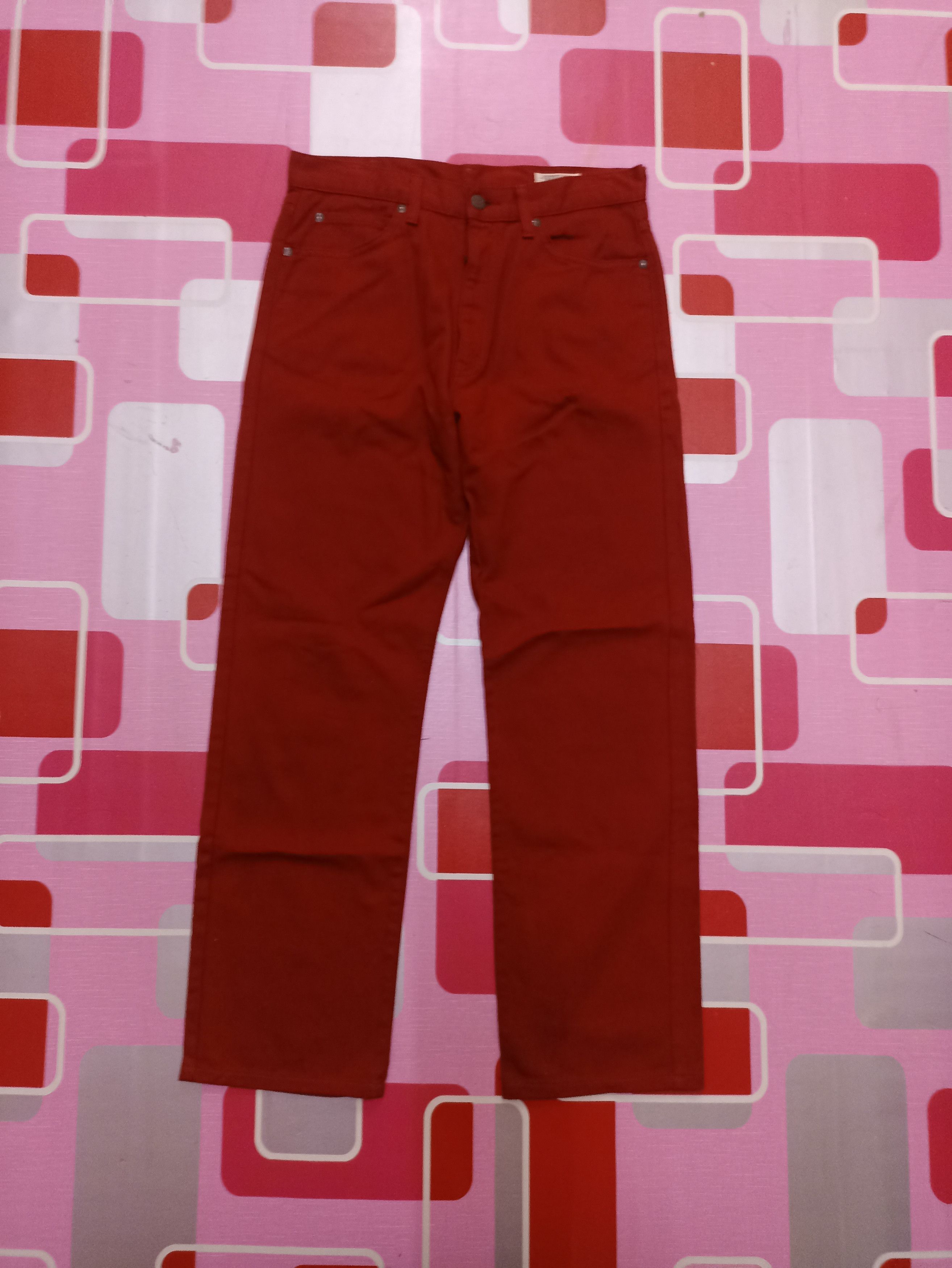 Beauty Beast Vtg 80s Vintage Bobson jeans size 32" red colour Size US 32 / EU 48 - 1 Thumbnail