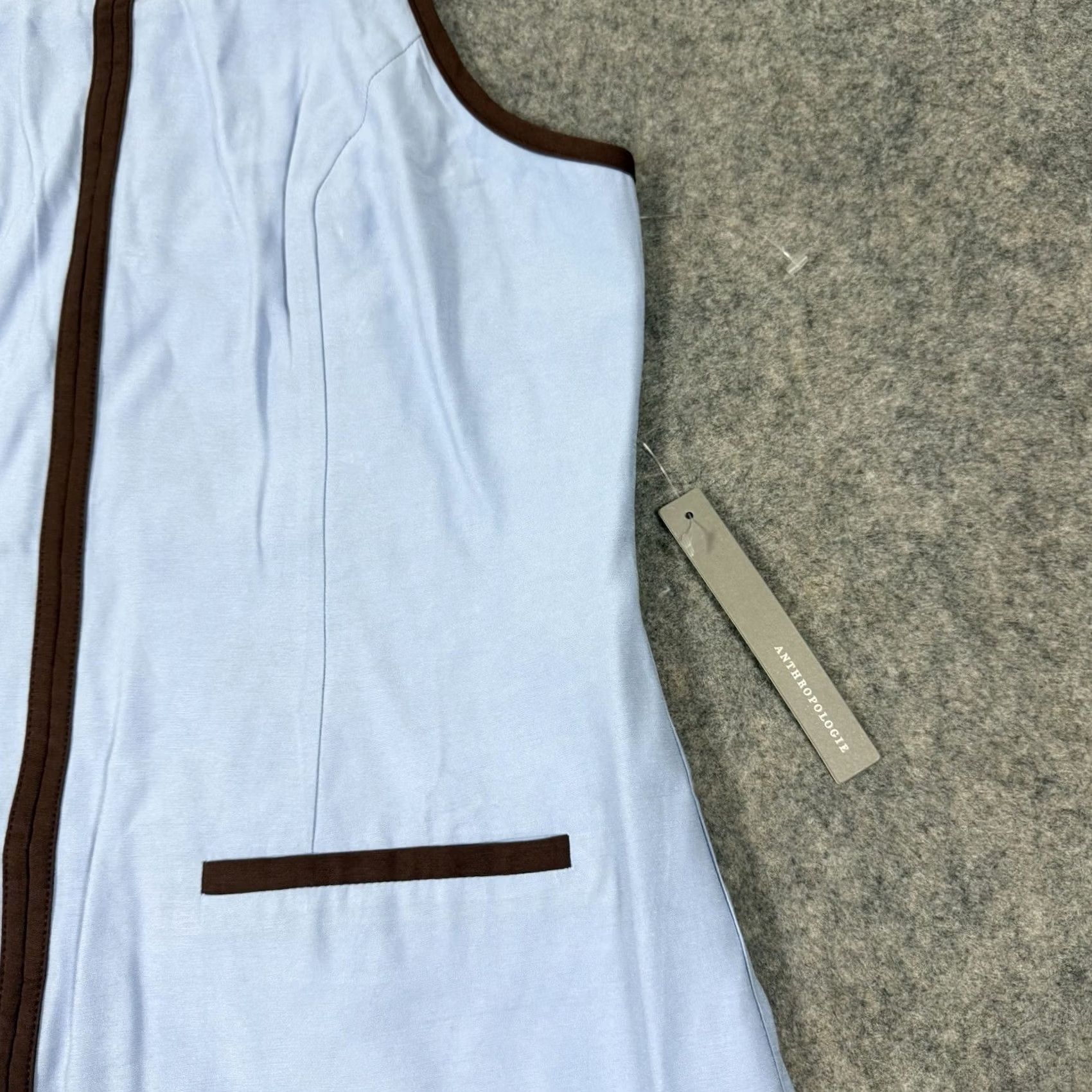 Anthropologie Anthropologie Sovere Sleeveless Shift Refine Mini Dress Women's Large Blue Size L / US 10 / IT 46 - 2 Thumbnail