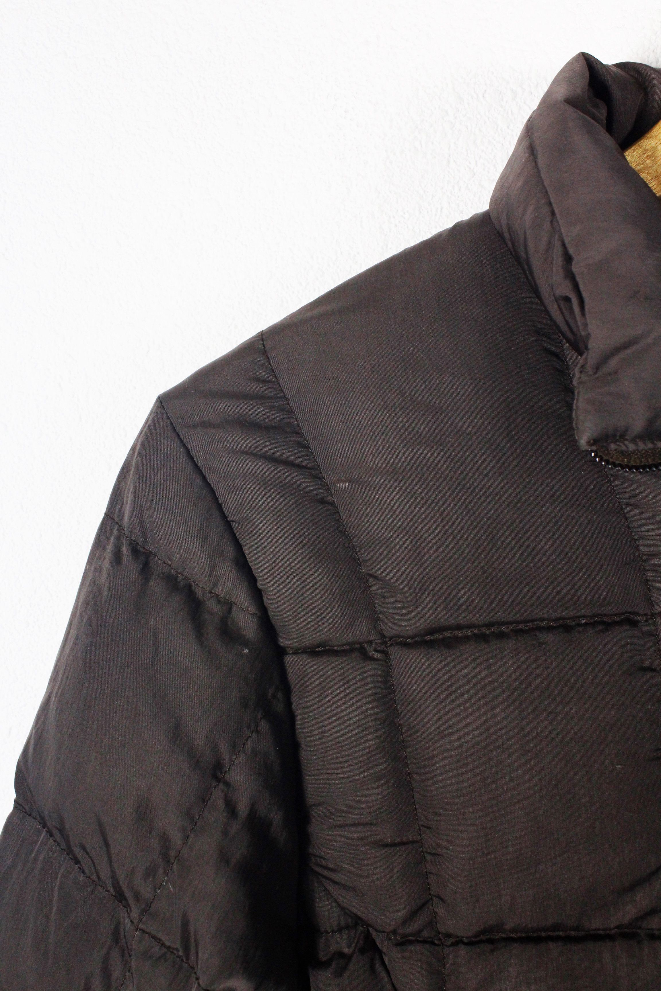 Moncler × Vintage Moncler Vintage Womens Quilted Brown Zip Coat Jacket 90s Size M / US 6-8 / IT 42-44 - 3 Thumbnail