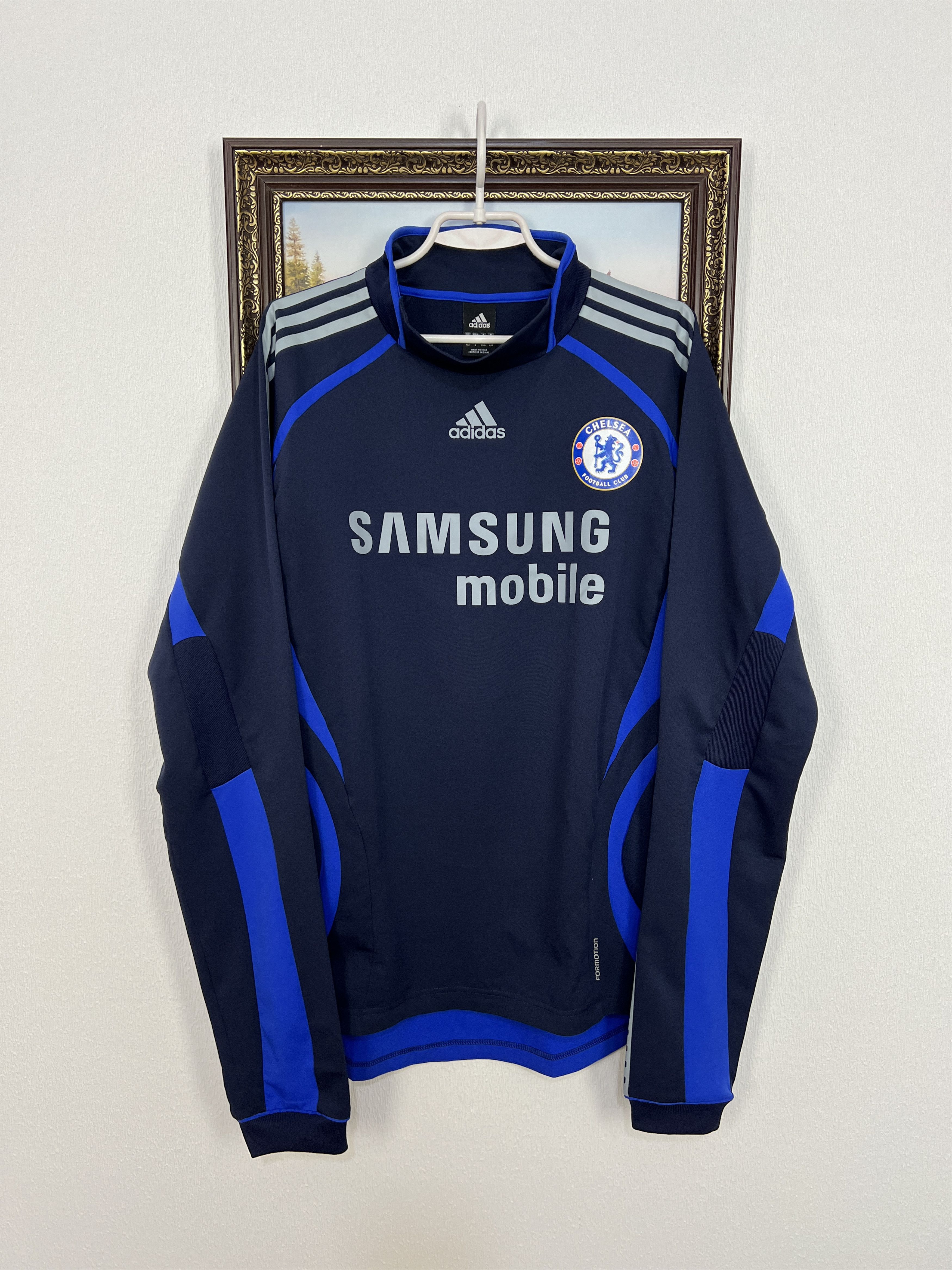 Adidas Vintage Adidas Chelsea Football Train Sweatshirt Soccer Size US L / EU 52-54 / 3 - 1 Thumbnail