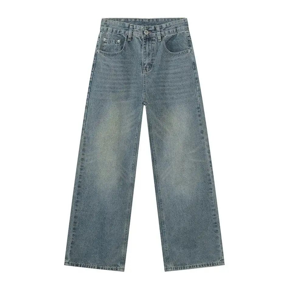 Japanese Brand Retro high street straight leg wide leg jeans Size US 32 / EU 48 - 5 Thumbnail