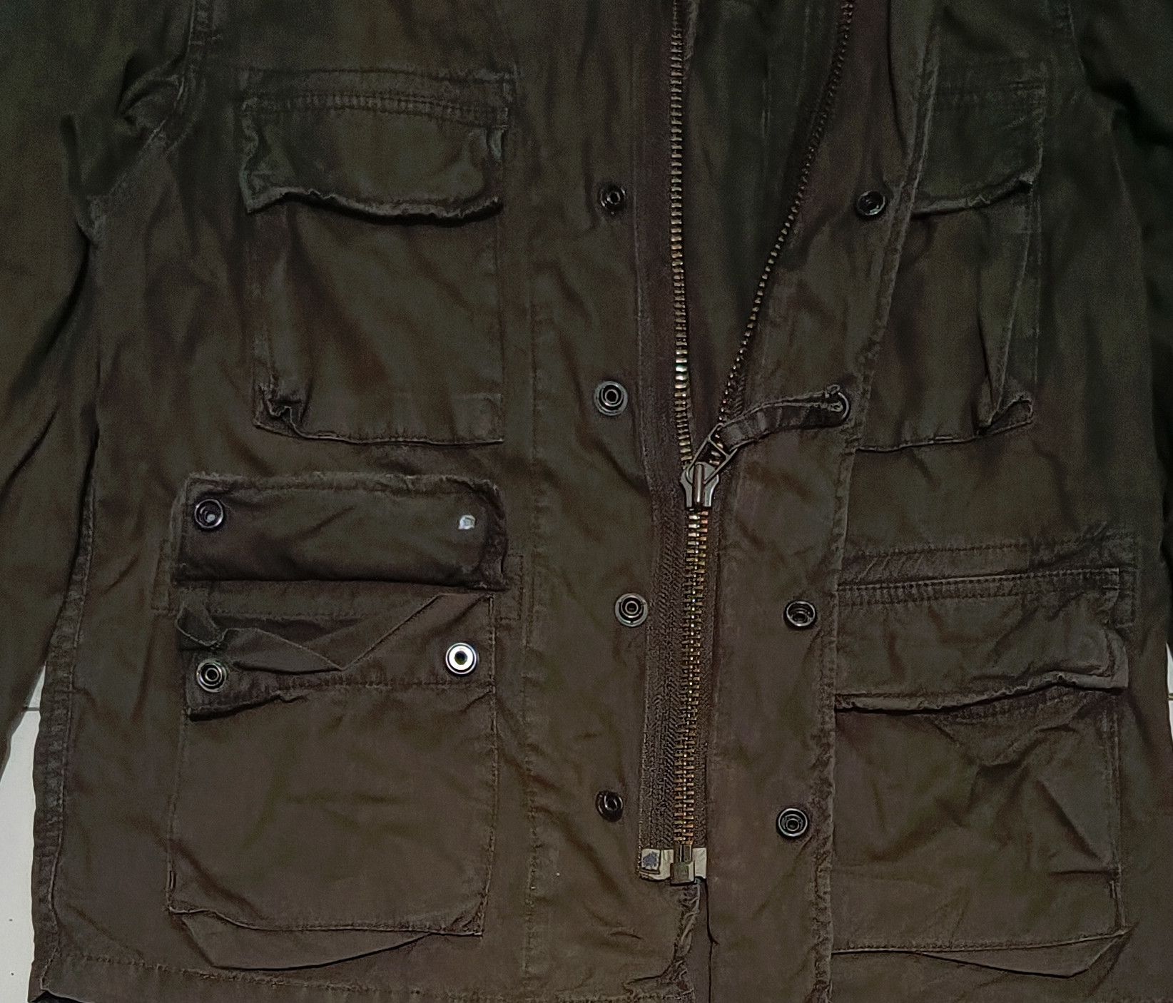 Beams Plus × Japanese Brand Vintage 🇯🇵Beams Army Cargo Cable Cropped Jacket Big Zipper Size US M / EU 48-50 / 2 - 3 Thumbnail