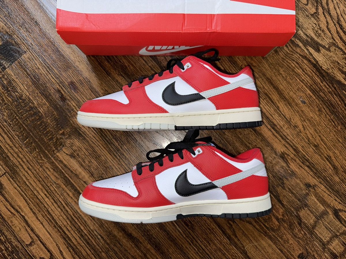 Nike Nike Dunk Low Retro PRM Chicago Split Sz 10.5 University Red Size US 10.5 / EU 43-44 - 5 Thumbnail
