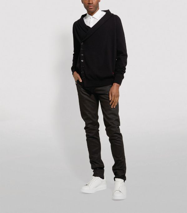 Alexander McQueen o1y1024 Cardigan In Black Size US L / EU 52-54 / 3 - 2 Thumbnail