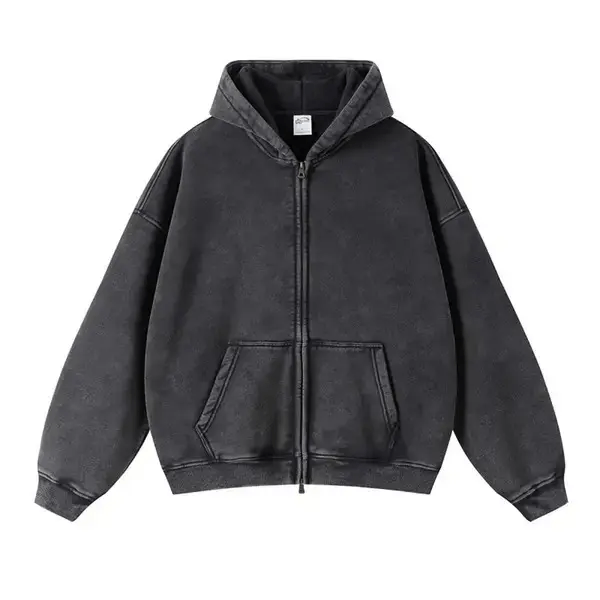 Other Streetwear Loose Washed Zipper Hoodie Sweater Size US M / EU 48-50 / 2 - 1 Thumbnail