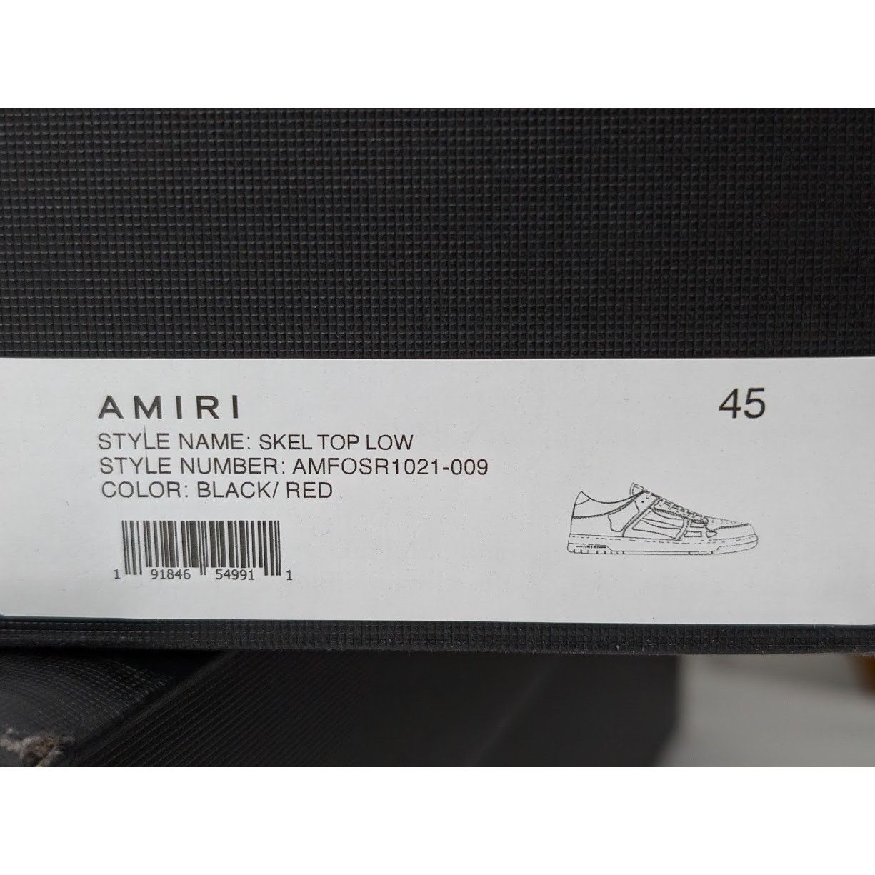 Amiri o1rshd1 Skeleton Low-Top Sneakers in Black/Red Size US 12 / EU 45 - 24 Thumbnail
