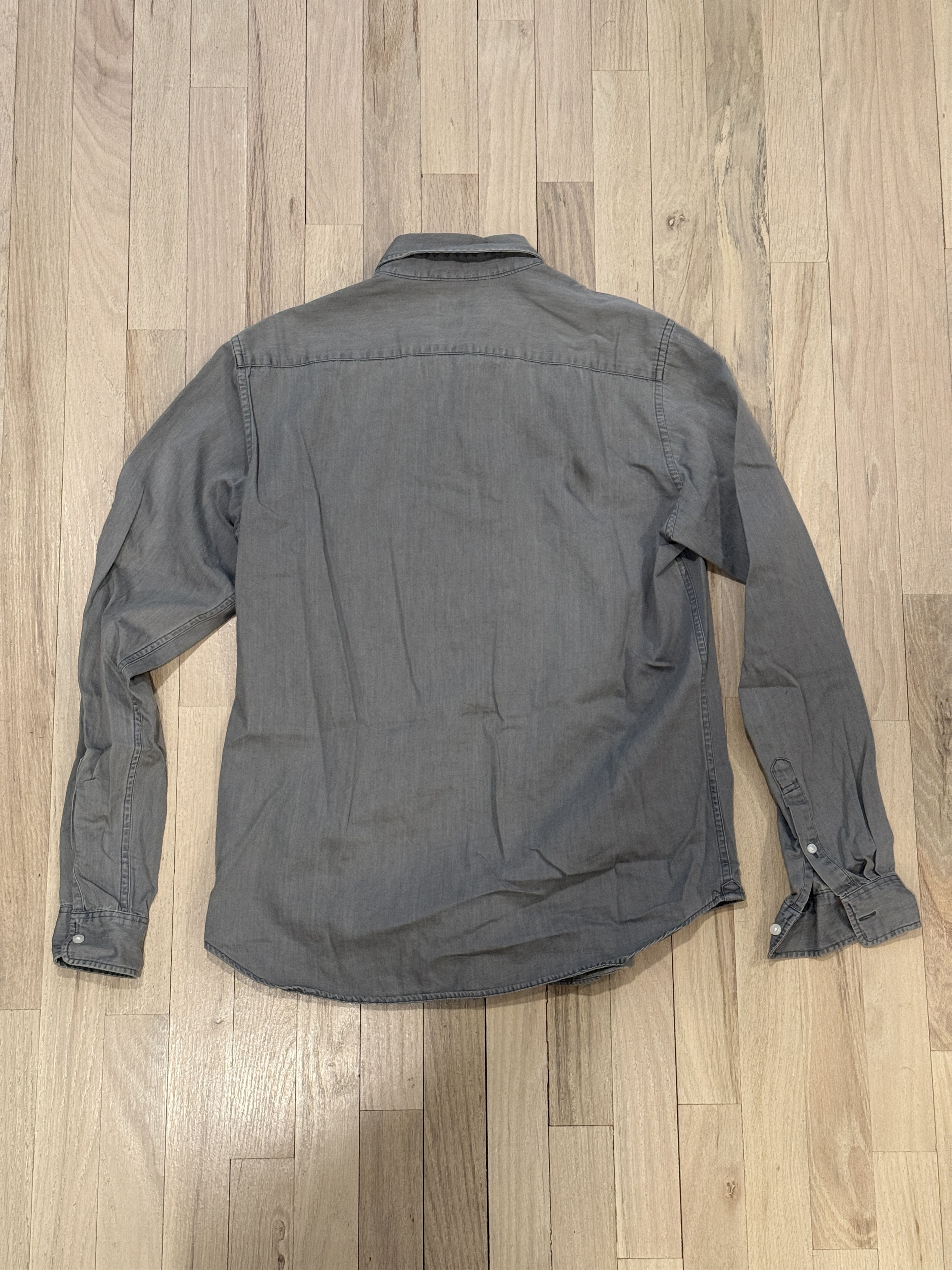 Uniqlo Uniqlo Grey Denim Shirt Size US M / EU 48-50 / 2 - 2 Thumbnail