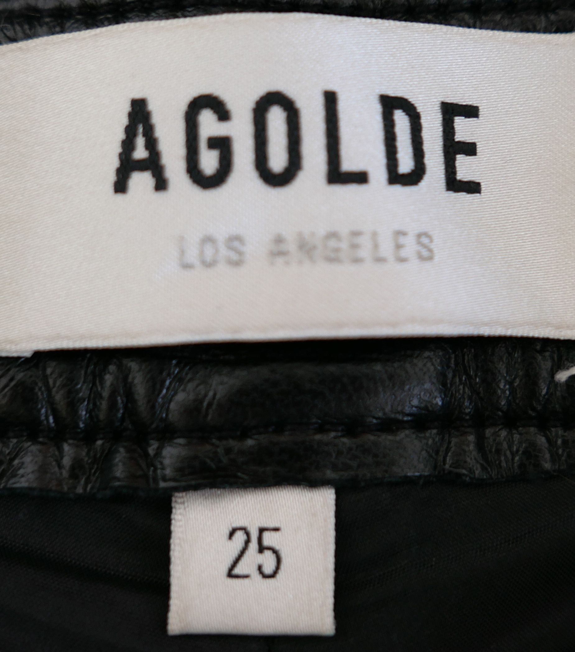 Agolde Agolde 90s Pinch Waist Leather Mix Jeans Size 25" / US 0 / IT 36 - 5 Thumbnail