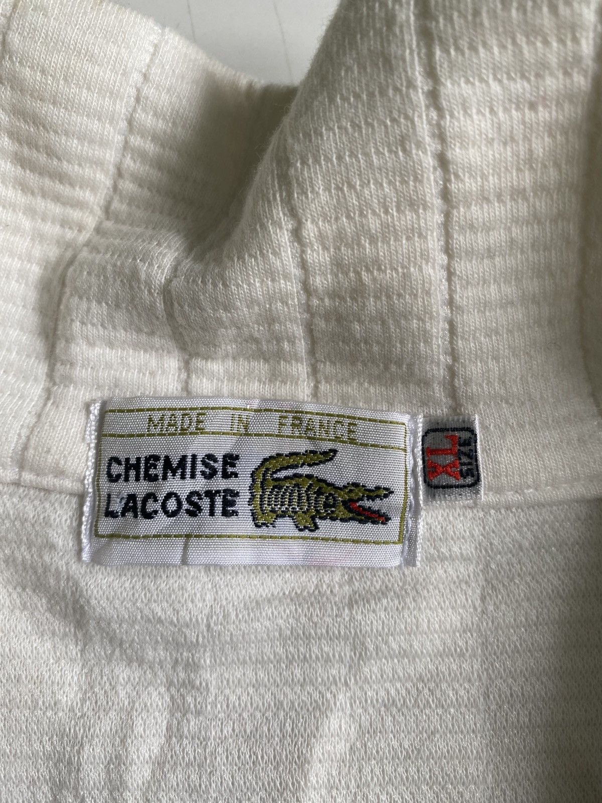 Lacoste × Vintage Vintge Lacoste half zip White Sweaters made in france Size US XL / EU 56 / 4 - 6 Thumbnail