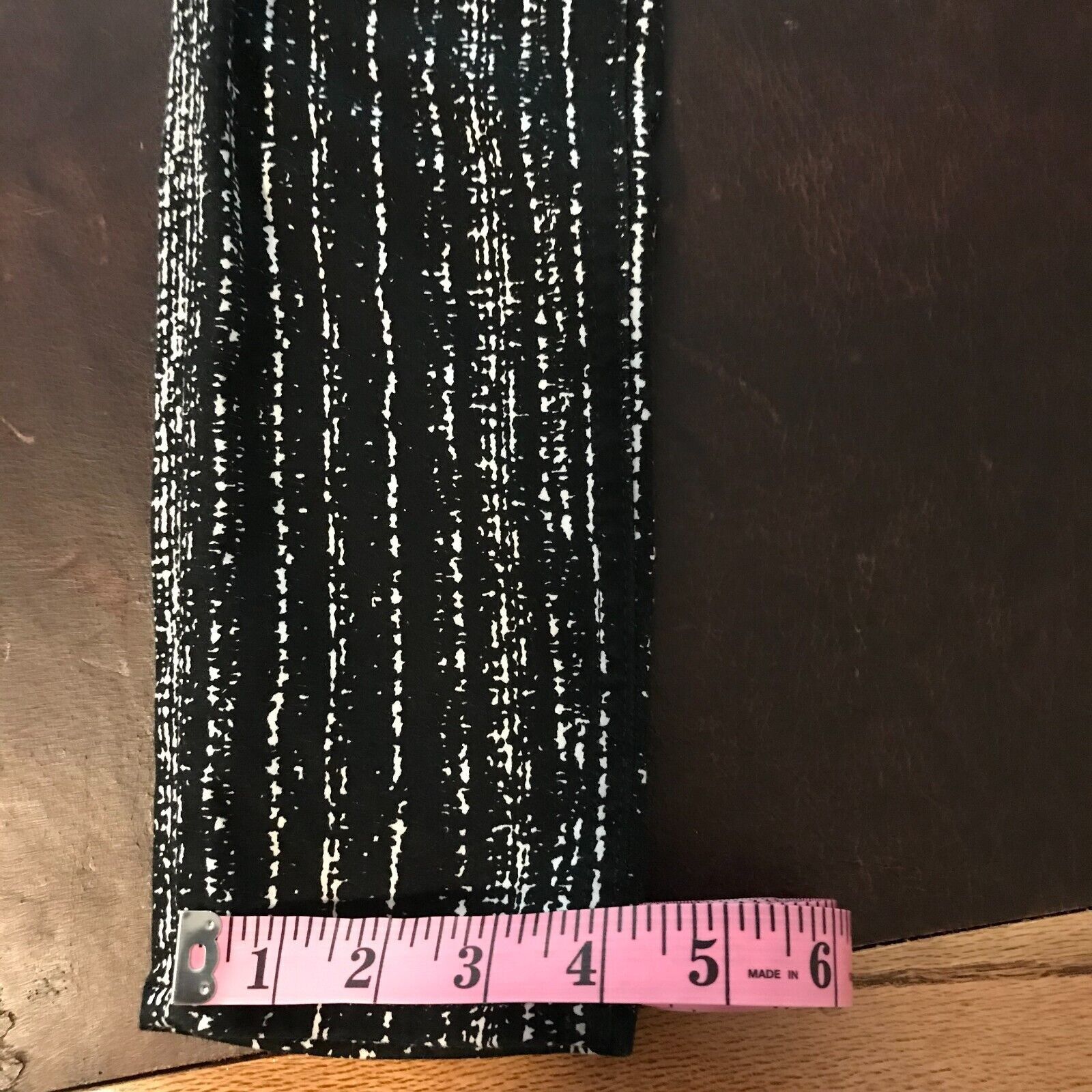 Rag & Bone Rag & Bone Jean Black/White Barcode Print Stretch Leggings Size 24" / US 00 / IT 34 - 7 Thumbnail