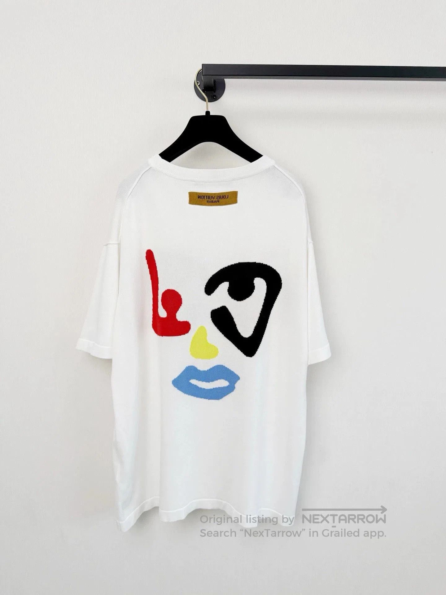 Louis Vuitton Louis Vuitton White Graphic Knit T-shirt. Size US L / EU 52-54 / 3 - 5 Thumbnail