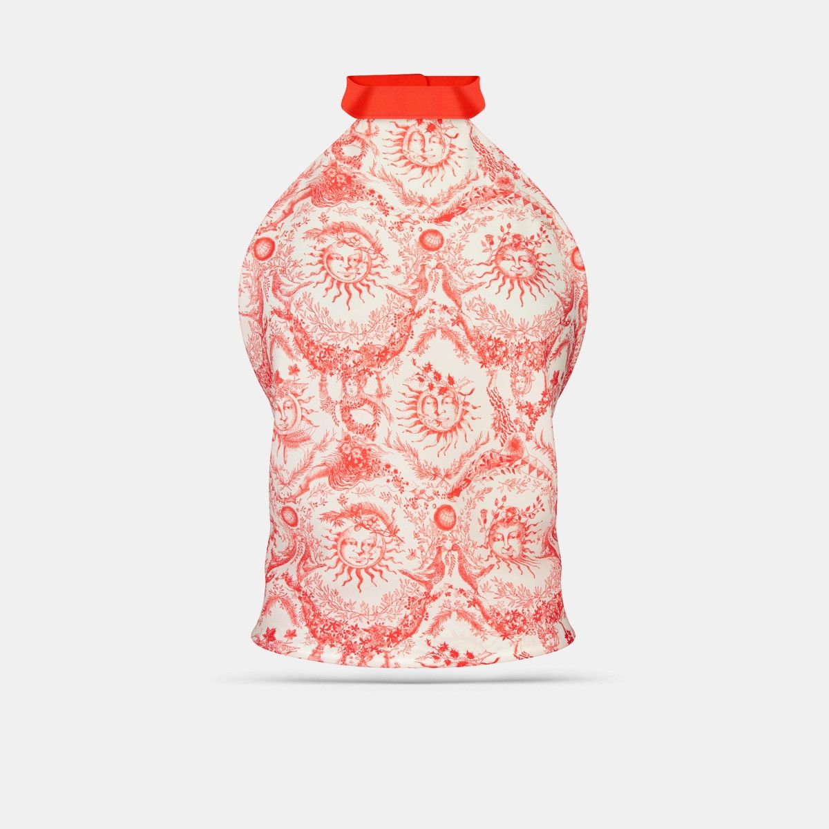 Dior o1bcso1str0226 Size:OS/Jouy Soleil Silk Top in White/Red Size ONE SIZE - 1 Thumbnail