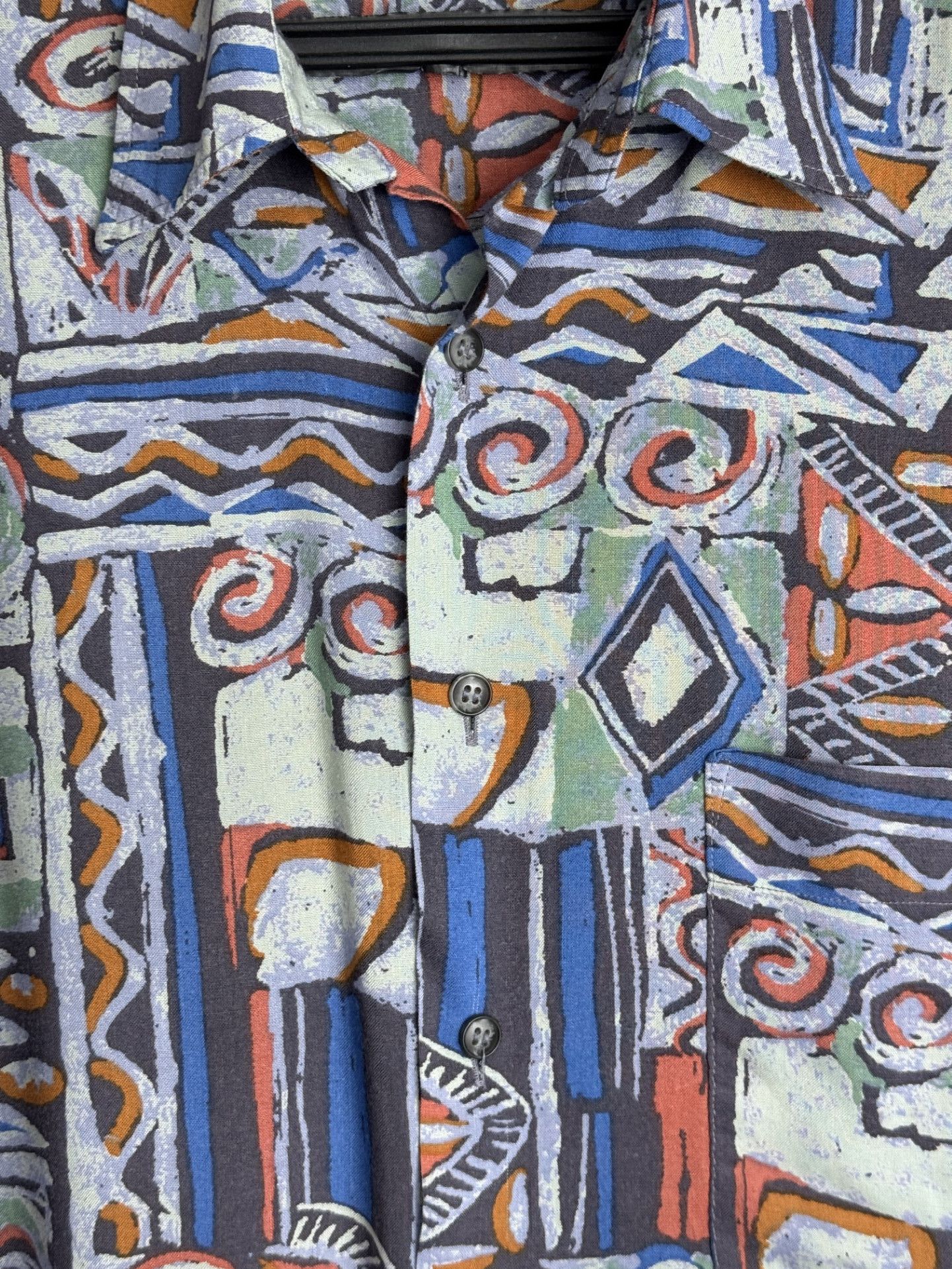 Marks & Spencer × Vintage MARKS & SPENCER vintage men’s abstract button up shirt Size US XL / EU 56 / 4 - 5 Thumbnail