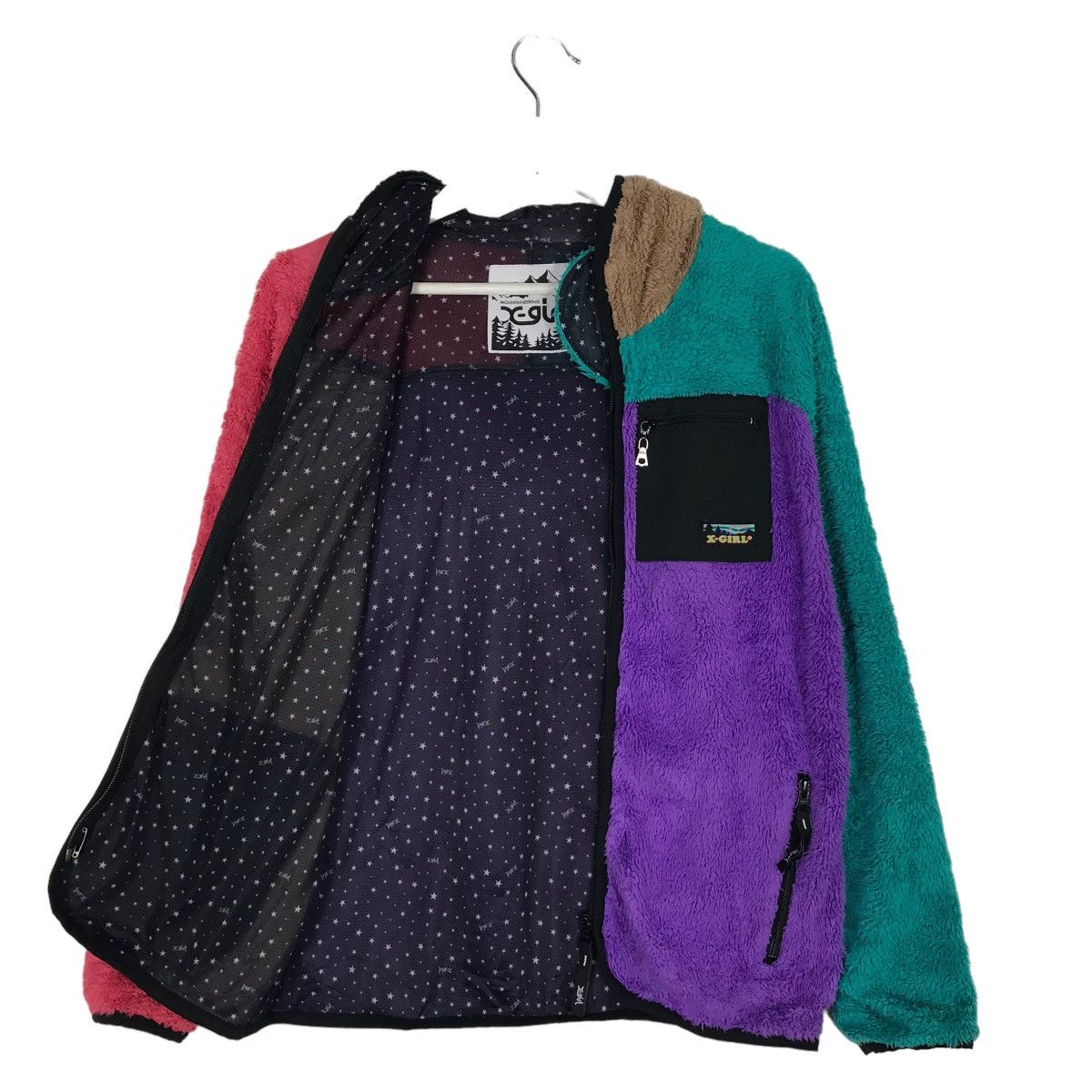 Japanese Brand 💥 X-GIRL MOUNTAINEERING FLEECE BLOCK COLOR Size US S / EU 44-46 / 1 - 6 Thumbnail