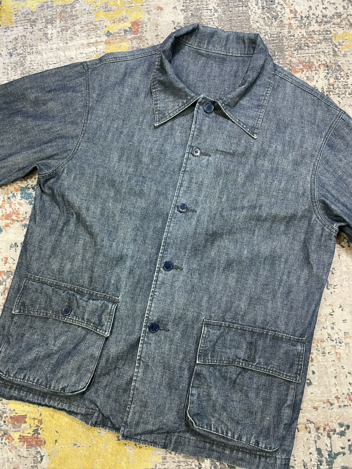 Vintage Vintage Denim Workwear Chore Jacket Size US M / EU 48-50 / 2 - 7 Thumbnail