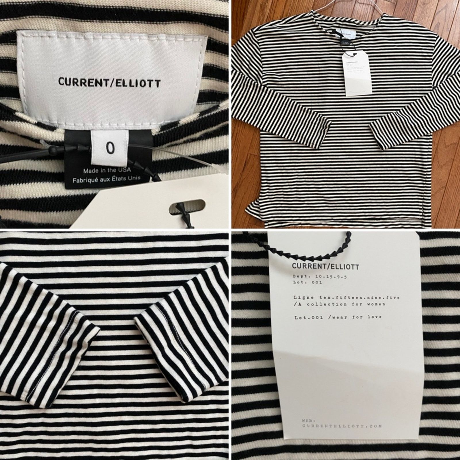 Current/Elliot NWT $138 Current Elliott a The Breton Tee Stripe New 0 XS Size XS / US 0-2 / IT 36-38 - 2 Thumbnail