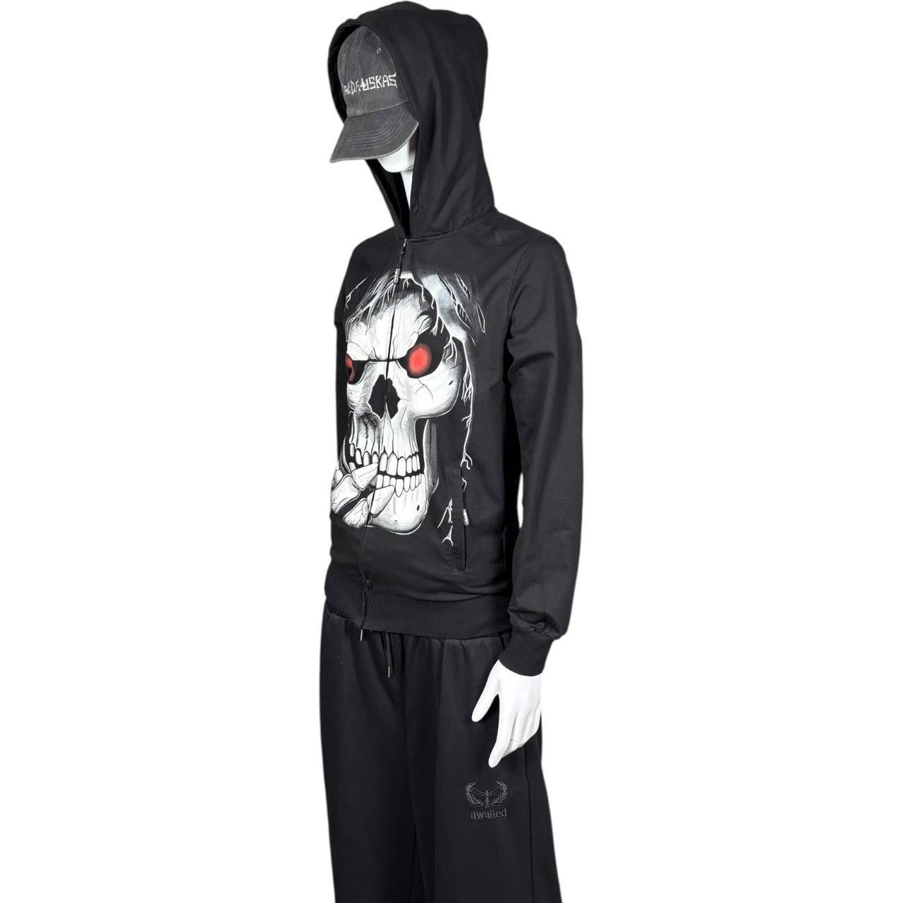 Japanese Brand Affliction-Style Gothic Skull Zip-Up Hoodie Size US S / EU 44-46 / 1 - 2 Thumbnail